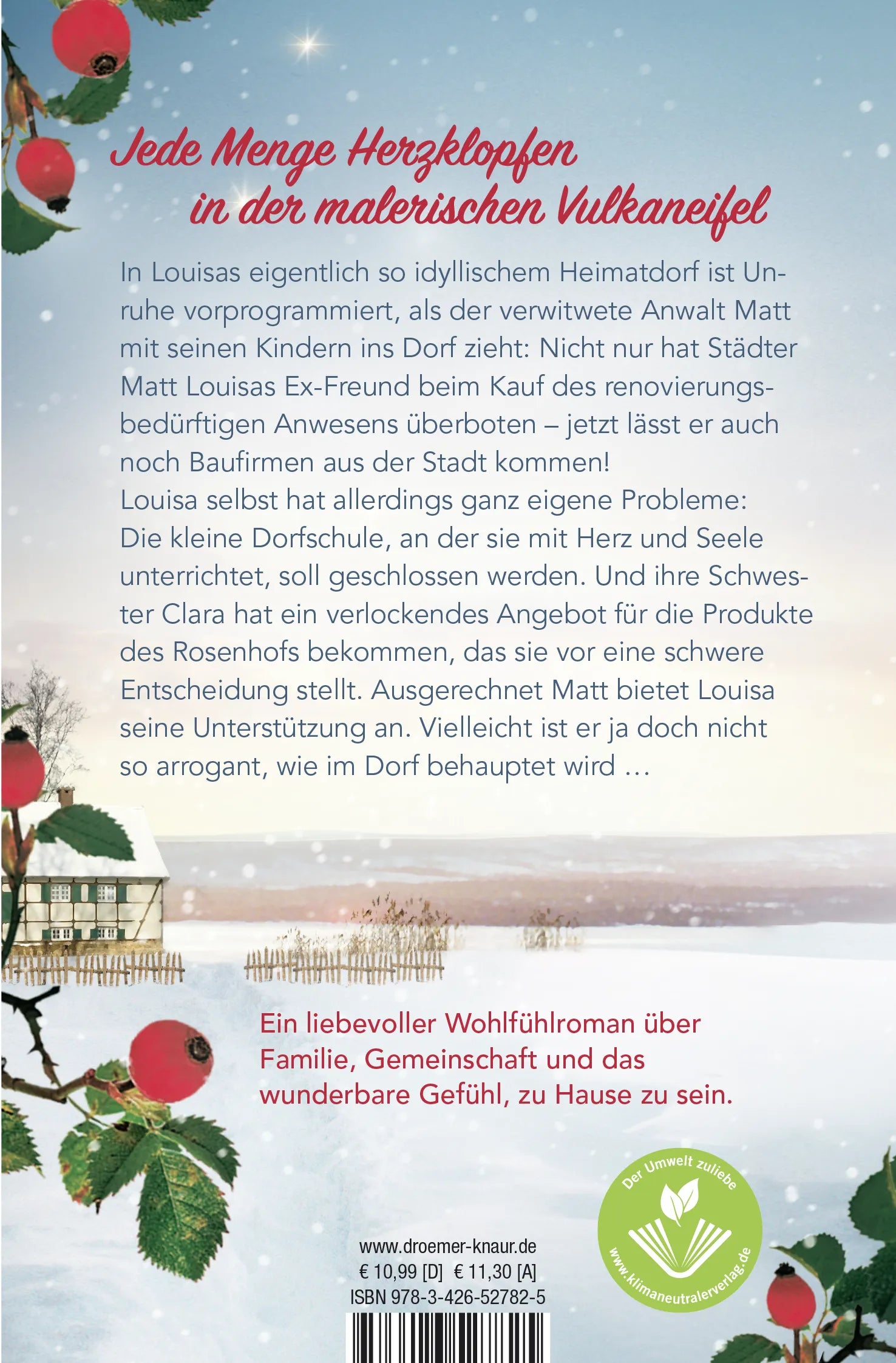 Buchrückseite von 'Die Schwestern vom Rosenhof. Louisas Glück' mit Klappentext - Taschenbuch
