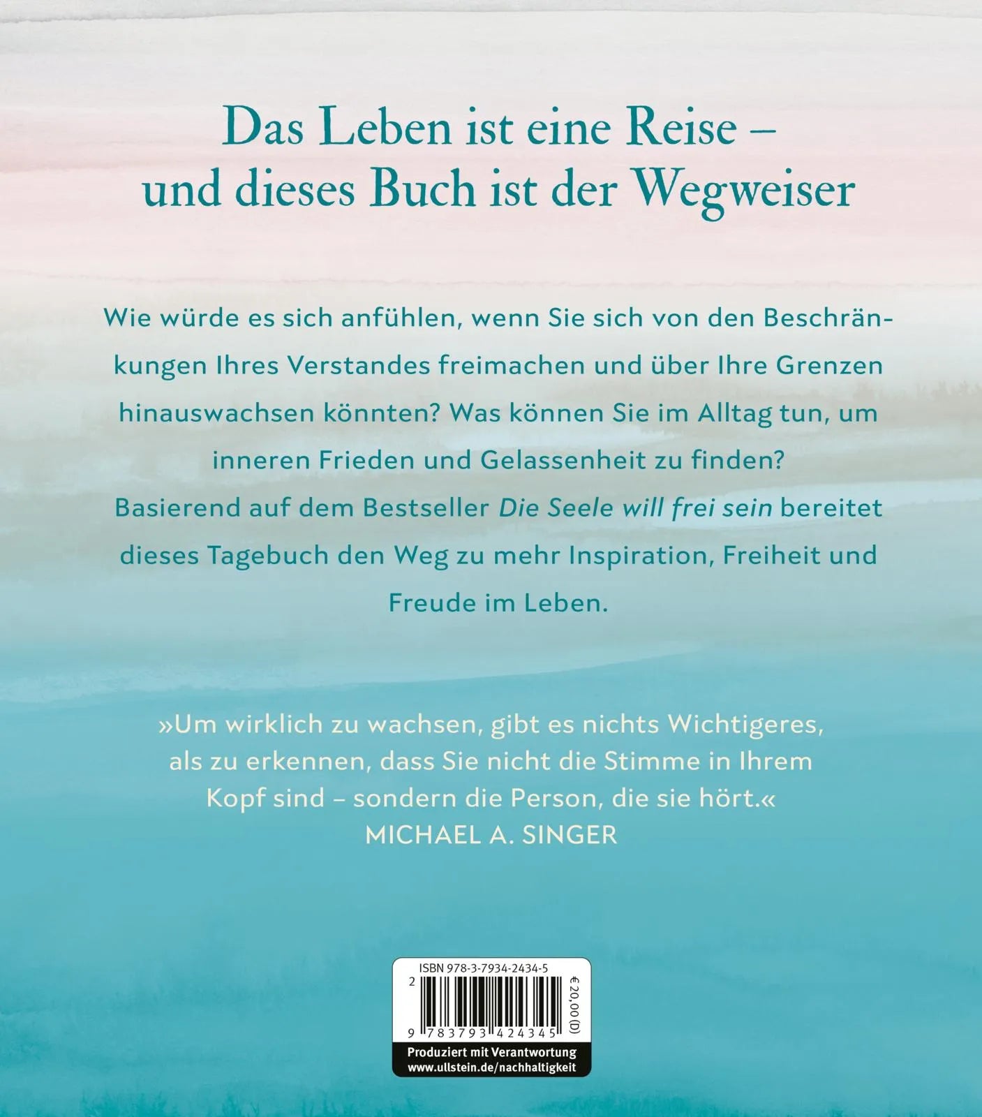 Rückseite: Die Seele will frei sein – Das Tagebuch (Paperback)