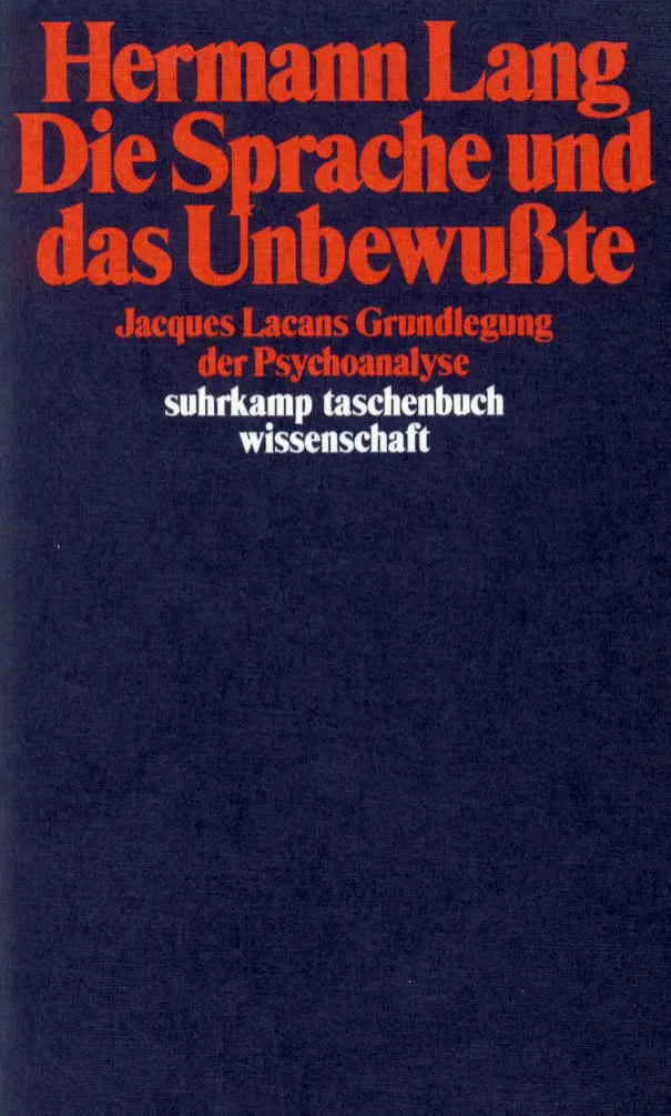 Buchcover von 'Die Sprache und das Unbewußte' - Taschenbuch von Hermann Lang