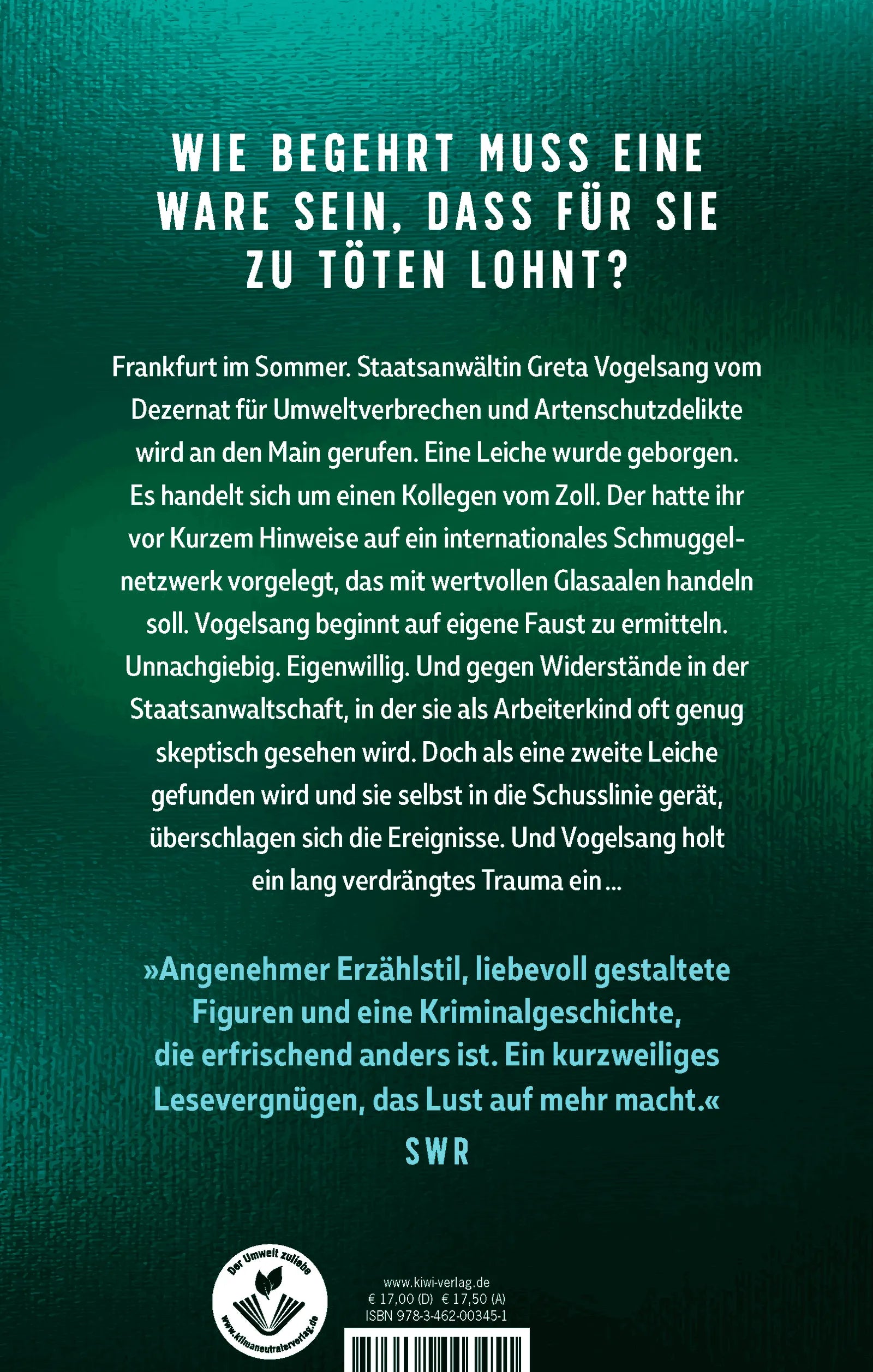 Rückseite: Die Spur der Aale (Paperback)
