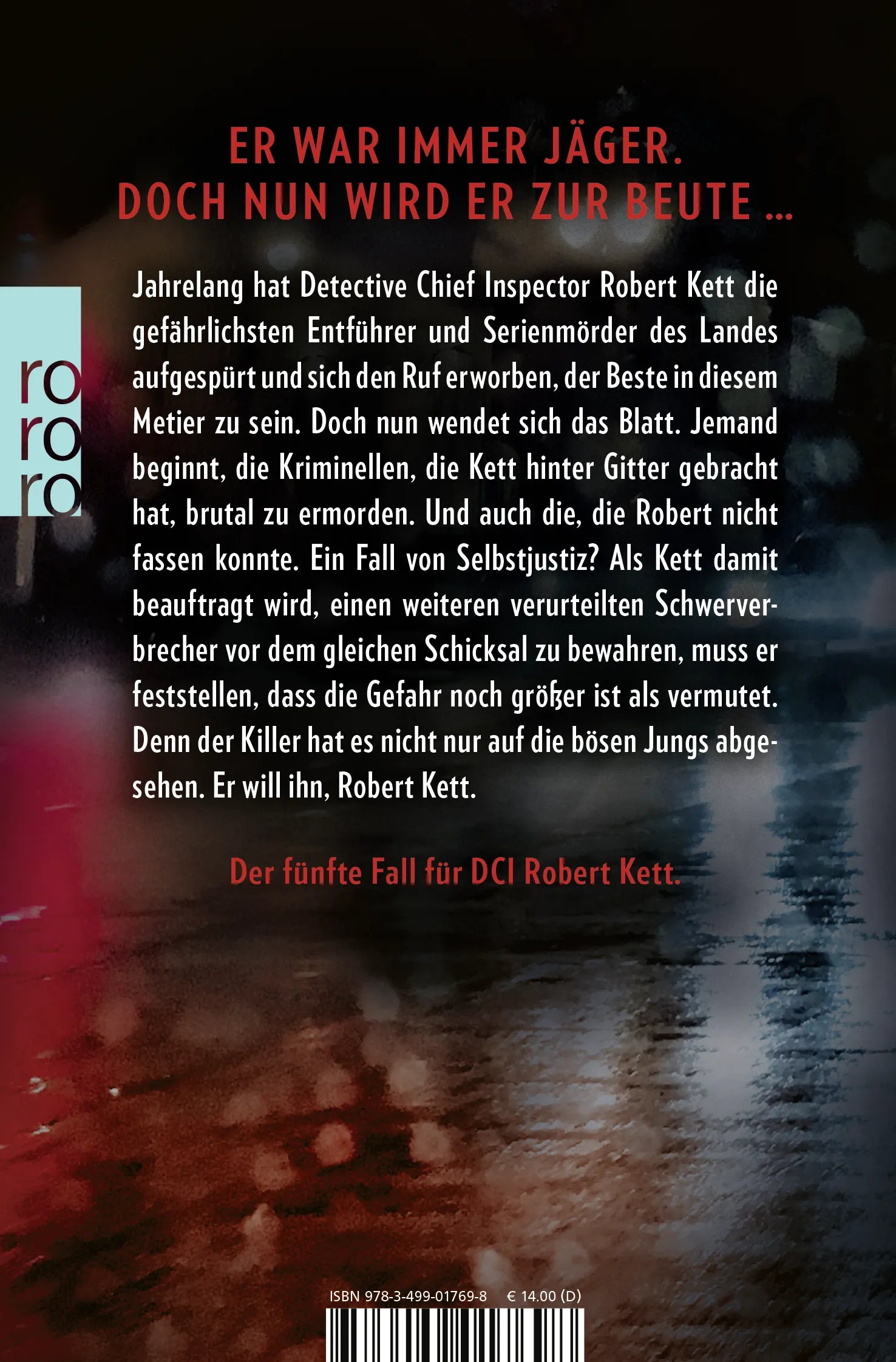 Buchrückseite von 'Die Spuren, die sich verlieren' mit Klappentext - Taschenbuch