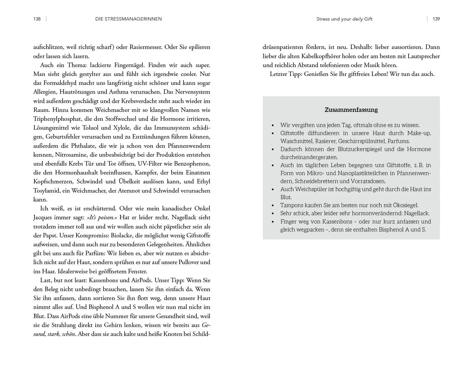Innenansicht von 'Die Stressmanagerinnen' - Taschenbuch