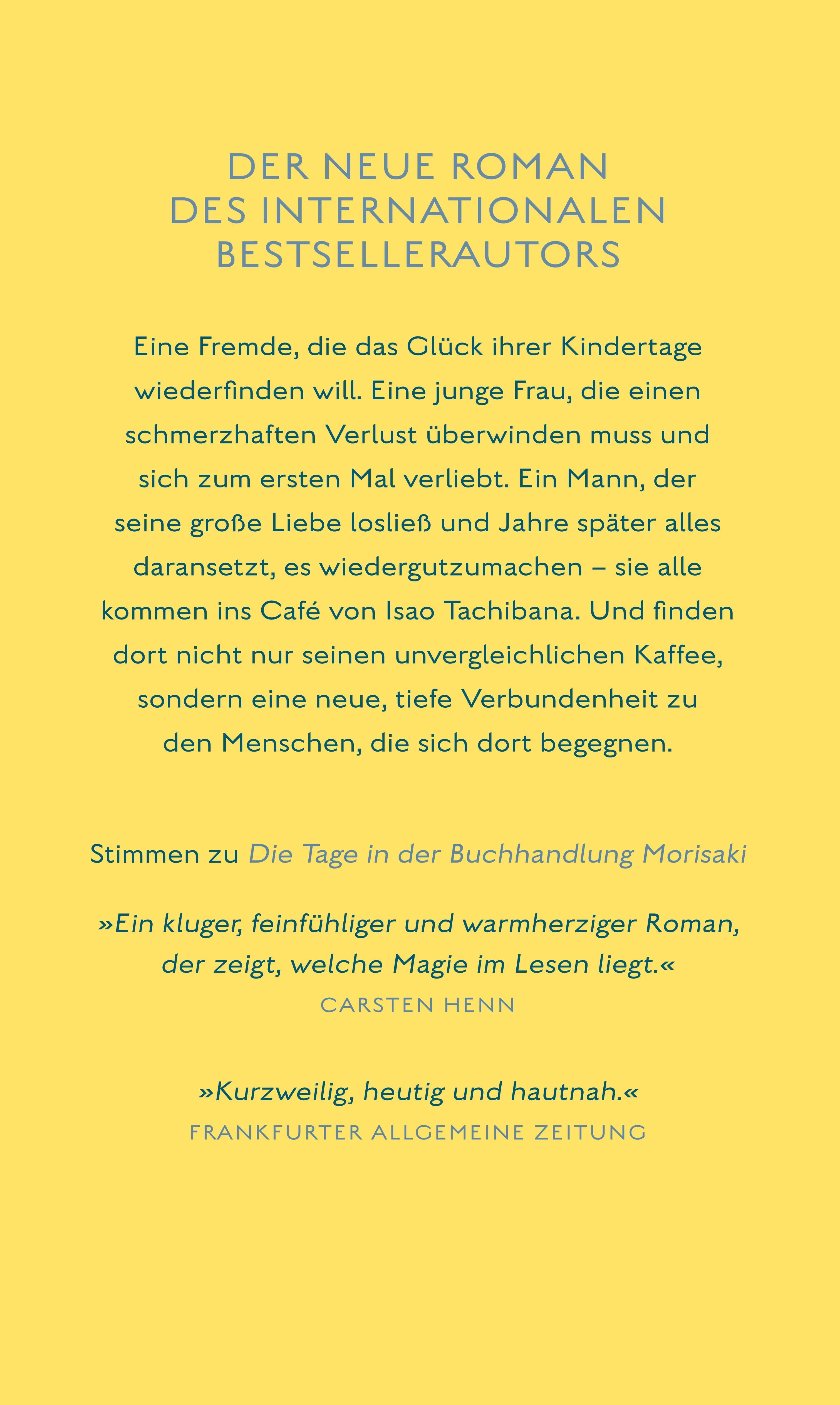 Rückseite: Die Tage im Café Torunka (Hardcover)