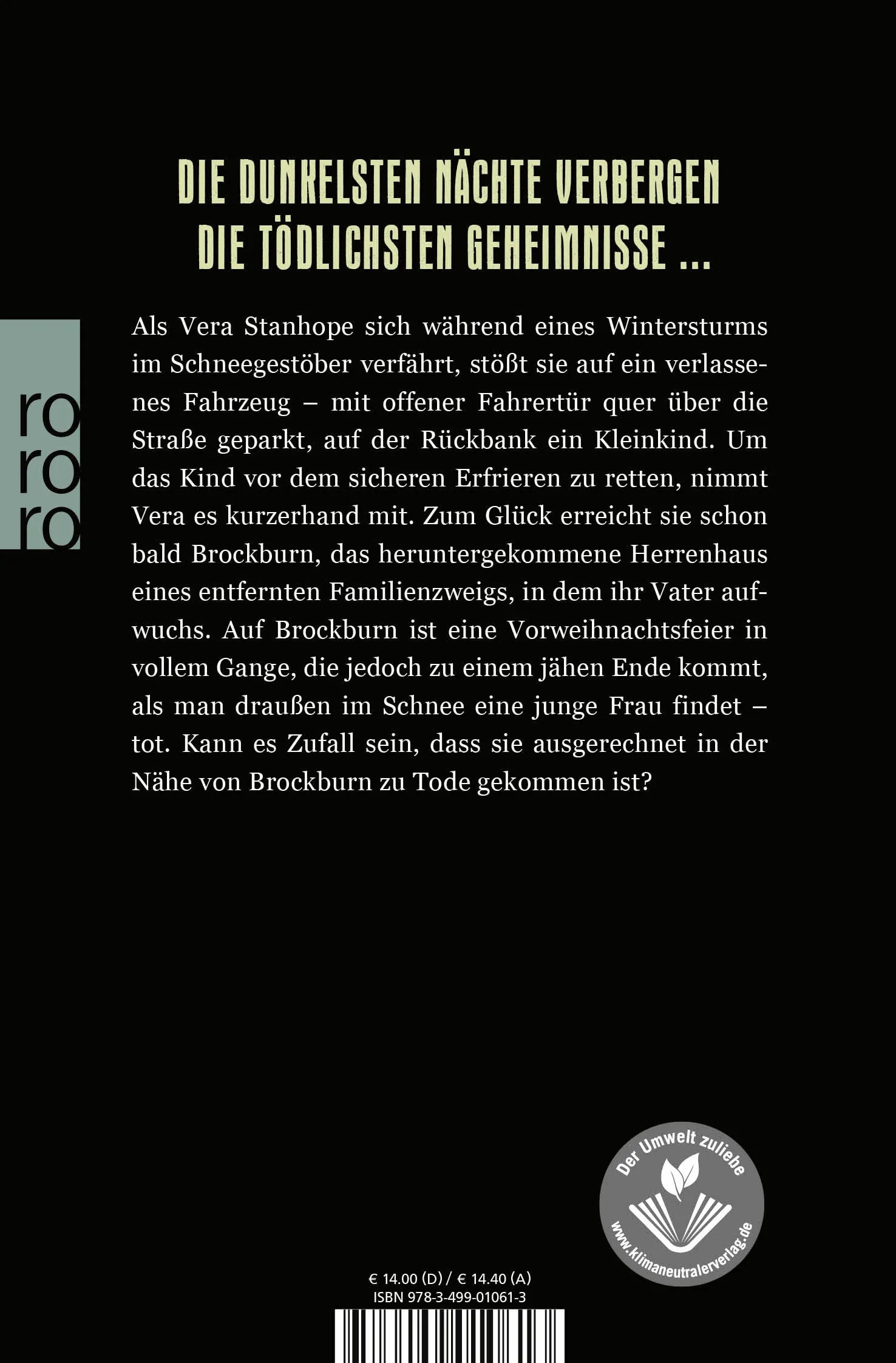 Buchrückseite von 'Die tiefste Nacht' mit Klappentext - Taschenbuch