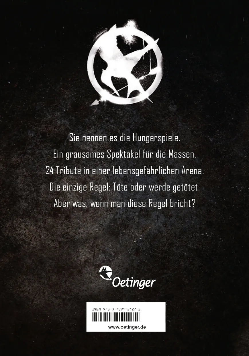 Buchrückseite von 'Die Tribute von Panem 1. Tödliche Spiele' mit Klappentext - Gebundene Ausgabe