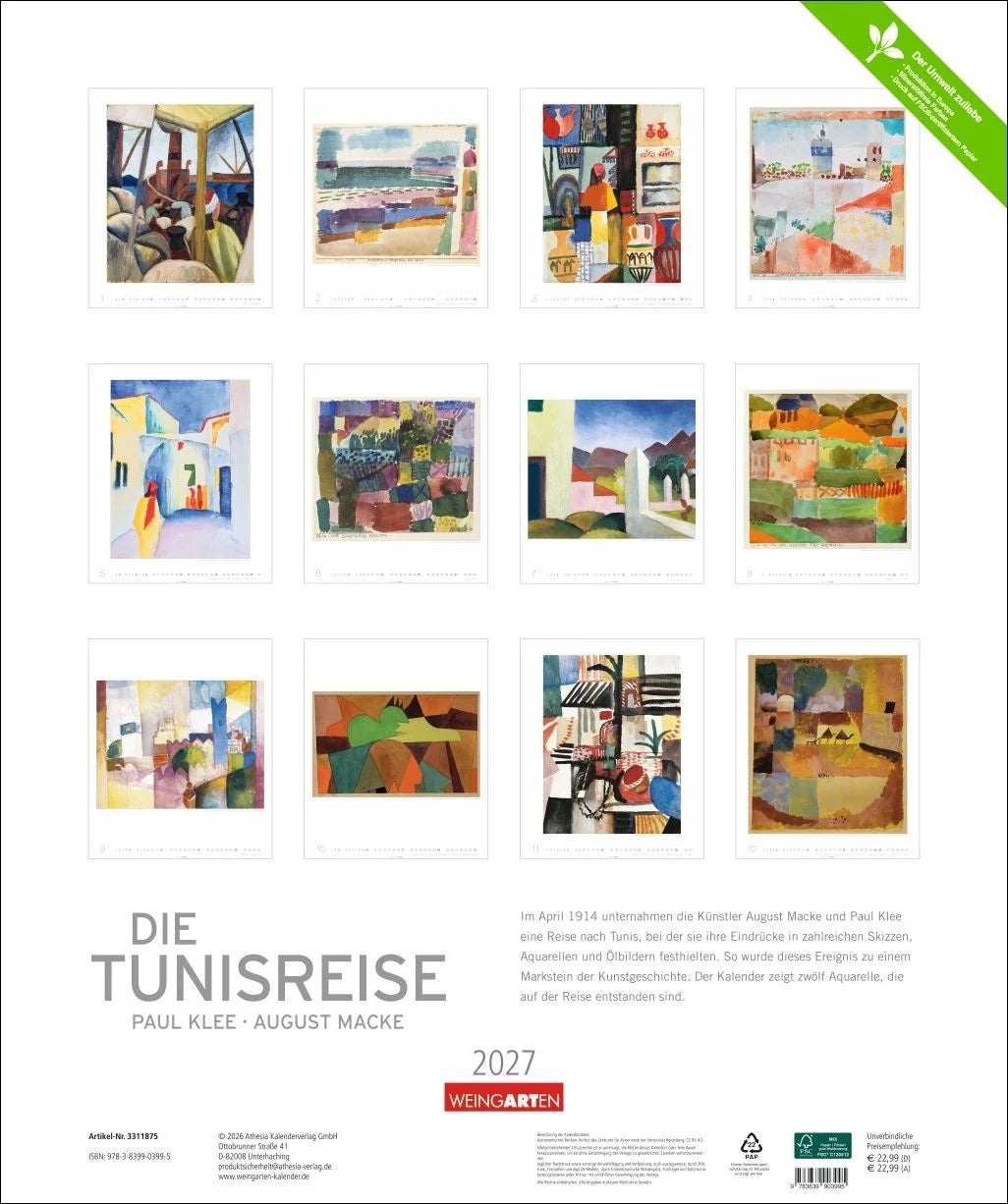 Die Tunisreise Edition Kalender 2027 – Ansicht