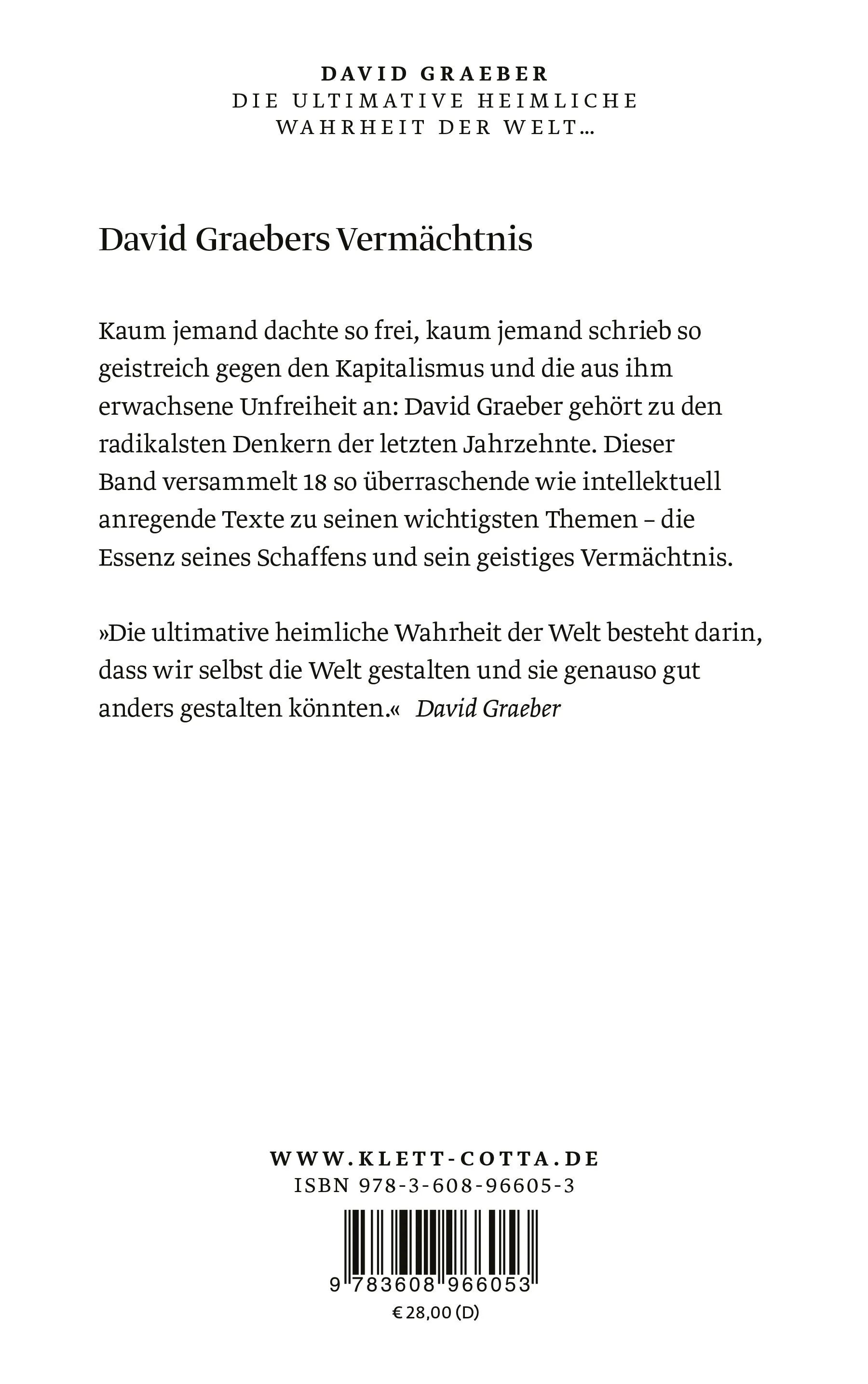 Rückseite: Die ultimative heimliche Wahrheit der Welt ... (Hardcover)