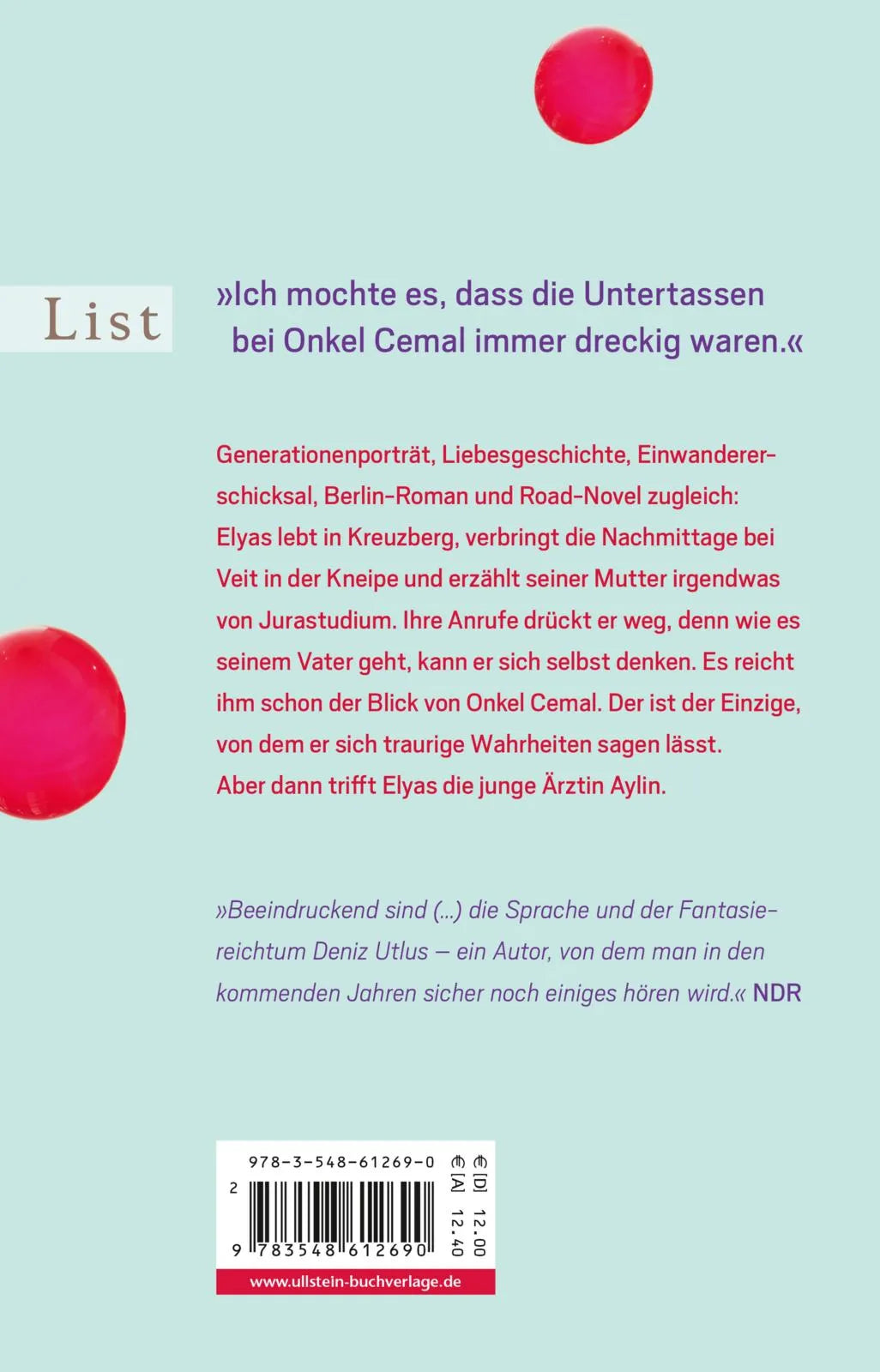 Buchrückseite von 'Die Ungehaltenen' mit Klappentext - Taschenbuch