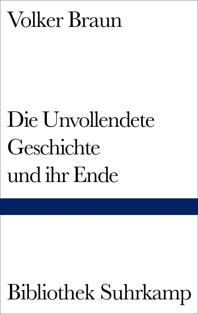 Buchcover von 'Die Unvollendete Geschichte und ihr Ende' - Gebundene Ausgabe von Volker Braun