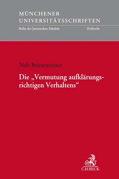 Buchcover von 'Die 'Vermutung aufklärungsrichtigen Verhaltens'' - Taschenbuch von Nele Briesemeister