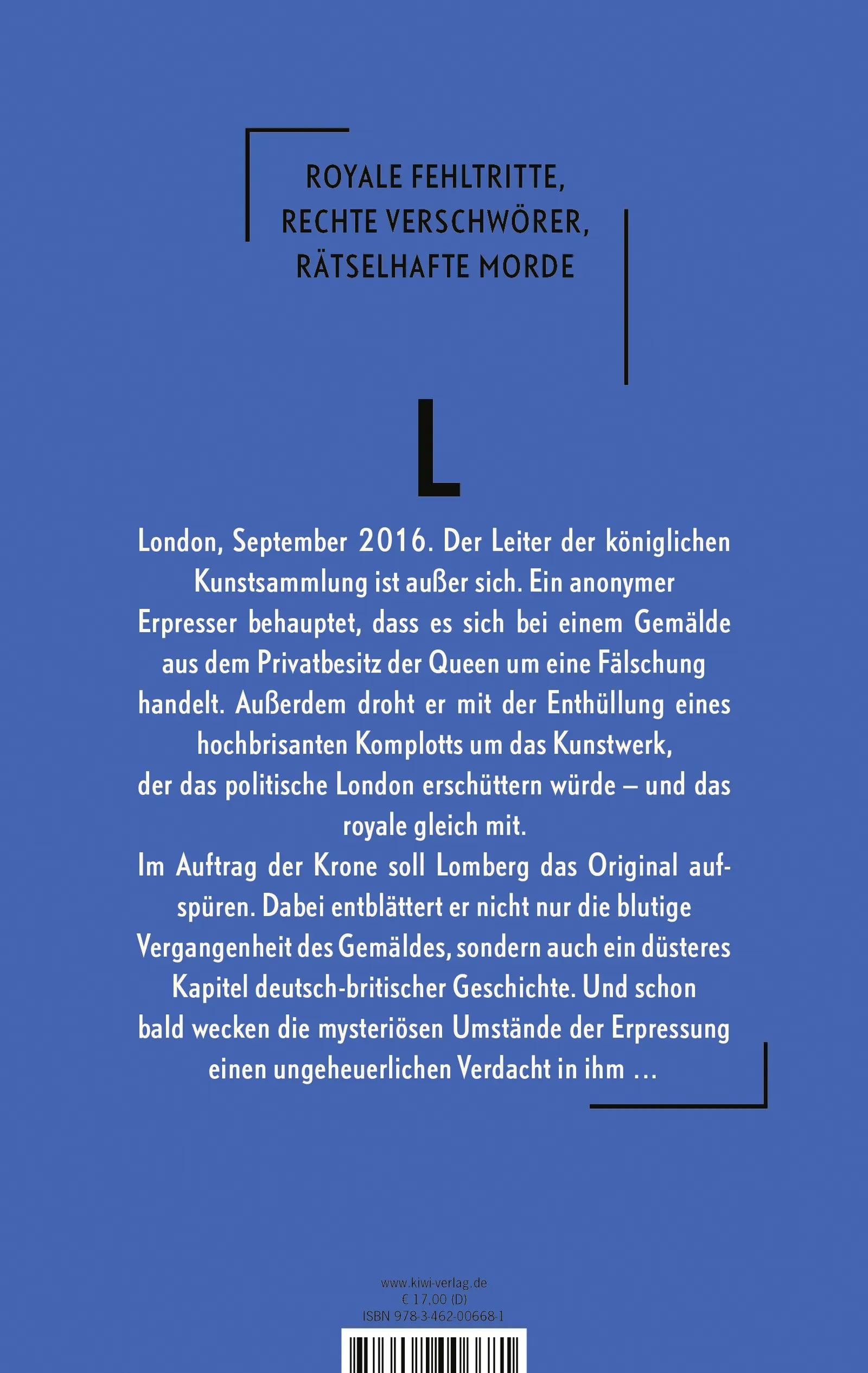 Buchrückseite von 'Die Victoria Verschwörung' mit Klappentext - Paperback