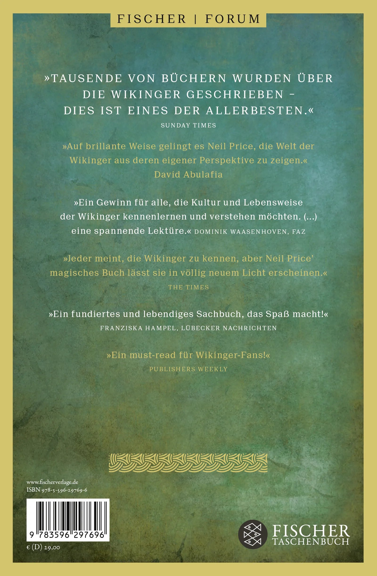 Buchrückseite von 'Die wahre Geschichte der Wikinger' mit Klappentext - Paperback