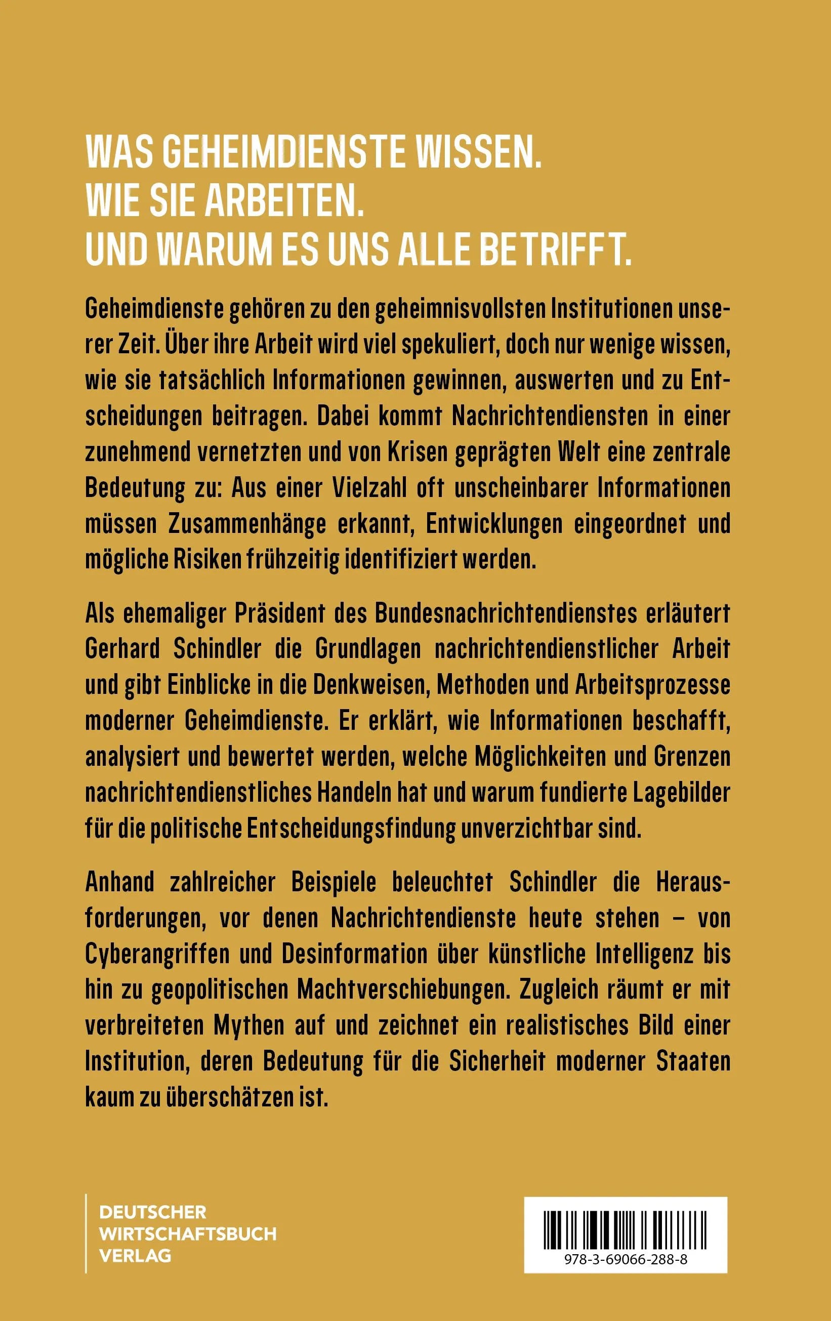 Rückseite: Die Welt der Nachrichtendienste (Hardcover)