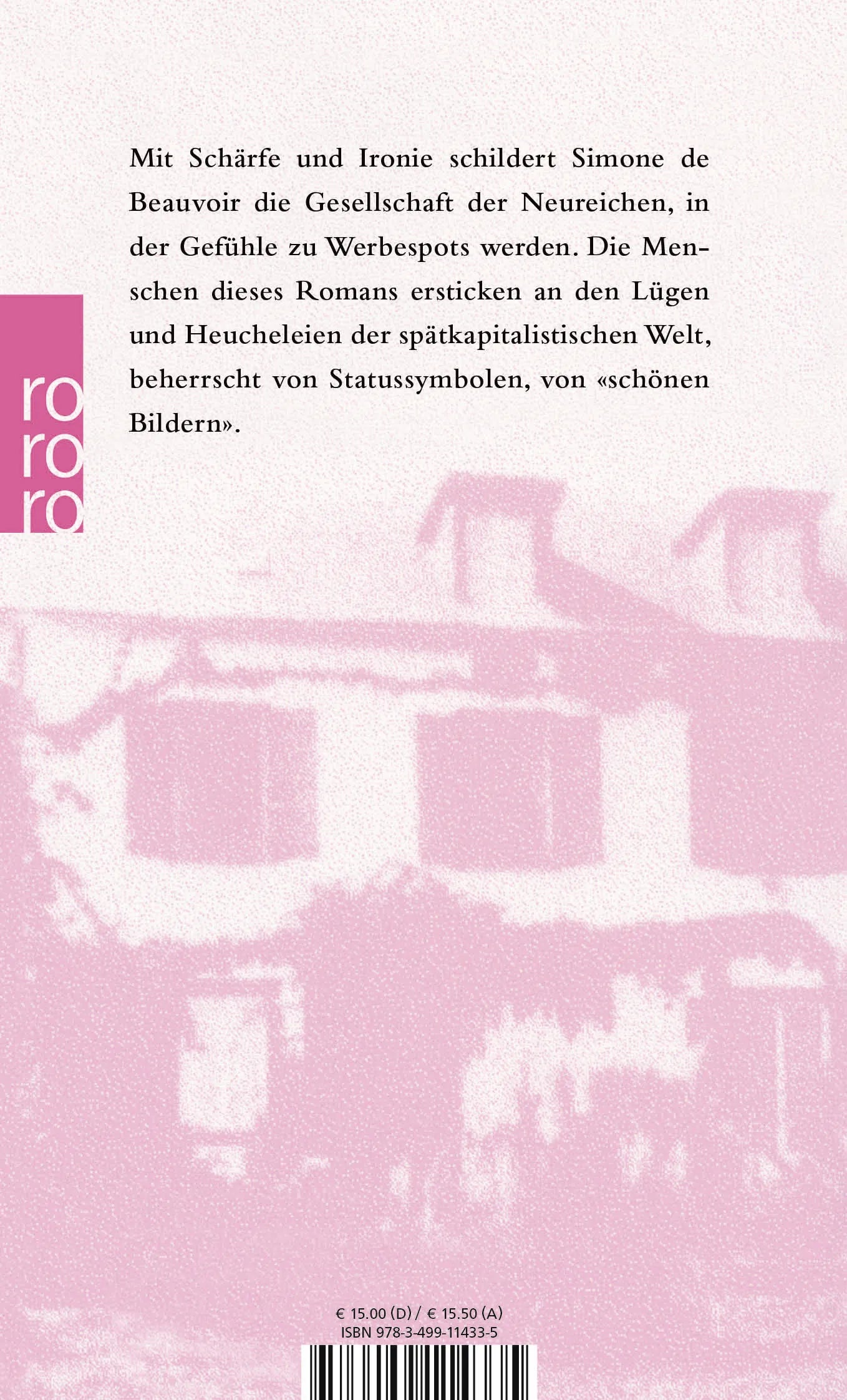 Buchrückseite von 'Die Welt der schönen Bilder' mit Klappentext - Taschenbuch