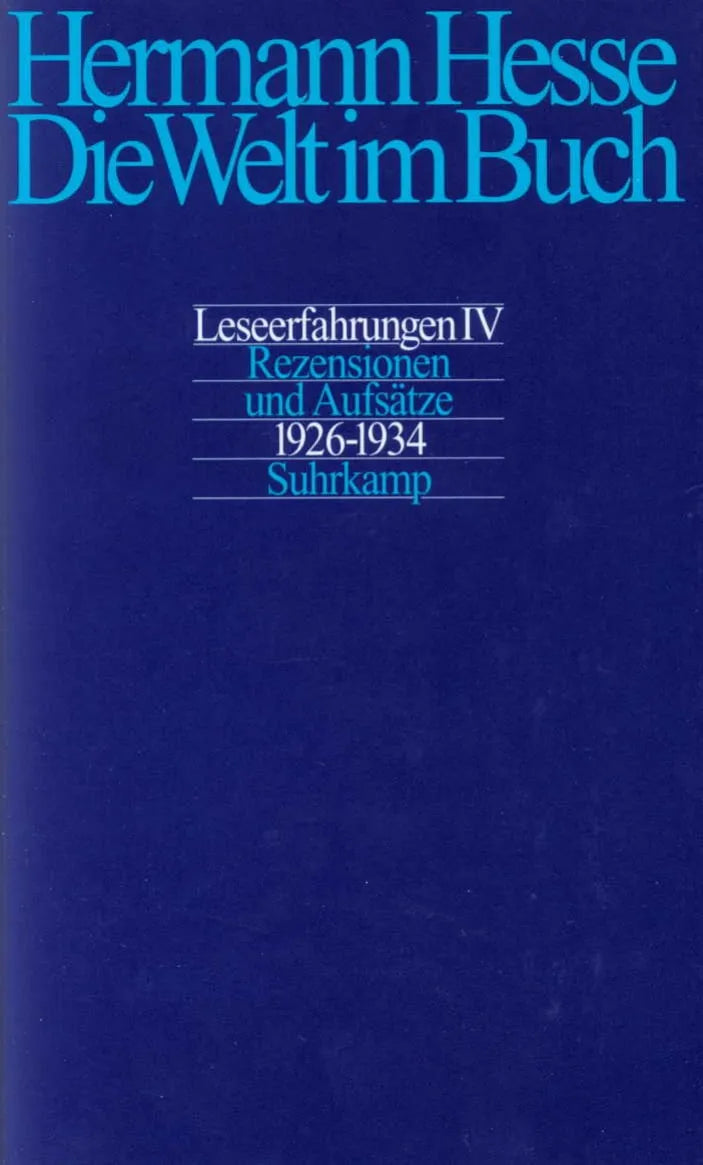 Buchcover von 'Die Welt im Buch' - Gebundene Ausgabe von Hermann Hesse