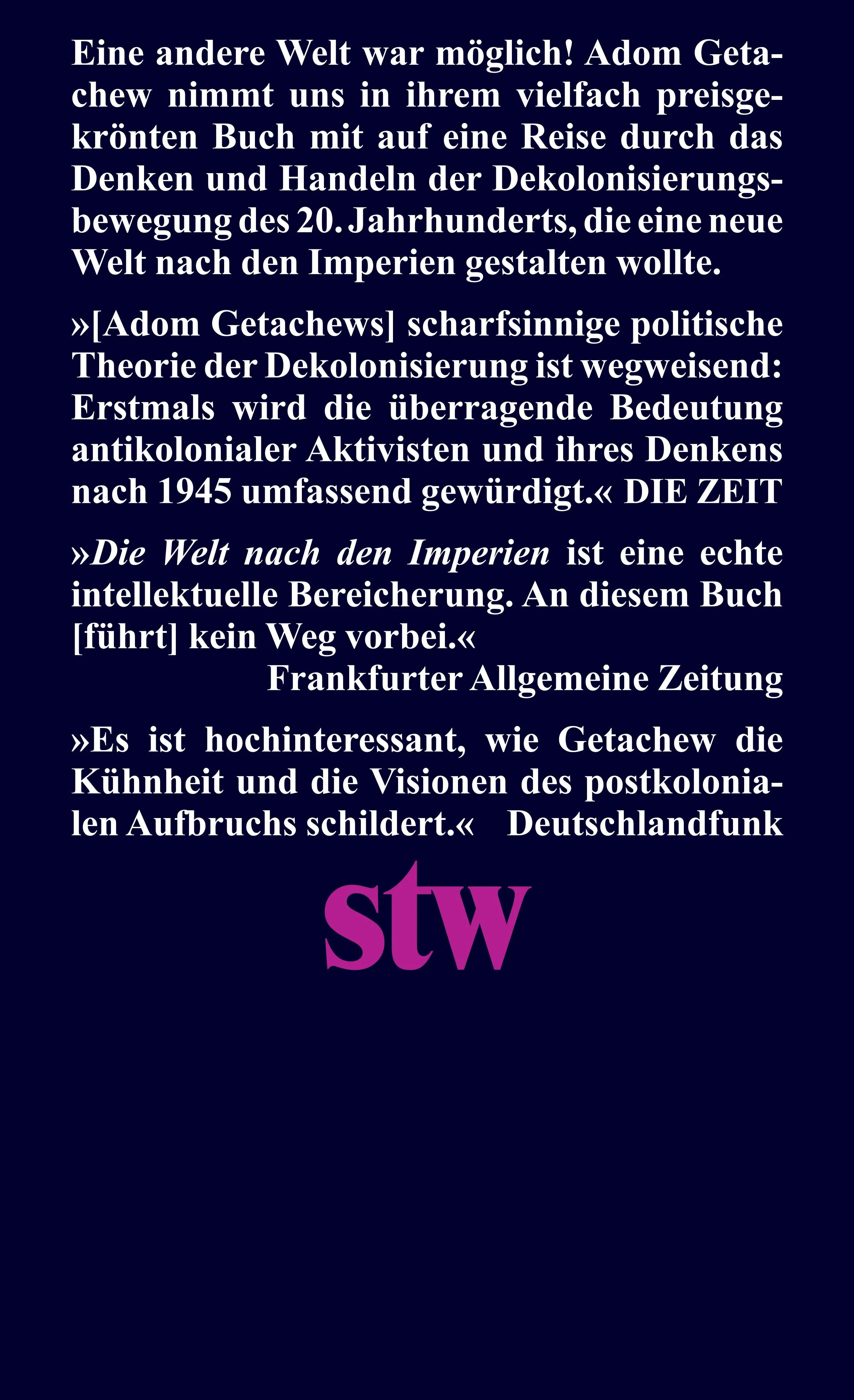 Buchrückseite von 'Die Welt nach den Imperien' mit Klappentext - Taschenbuch