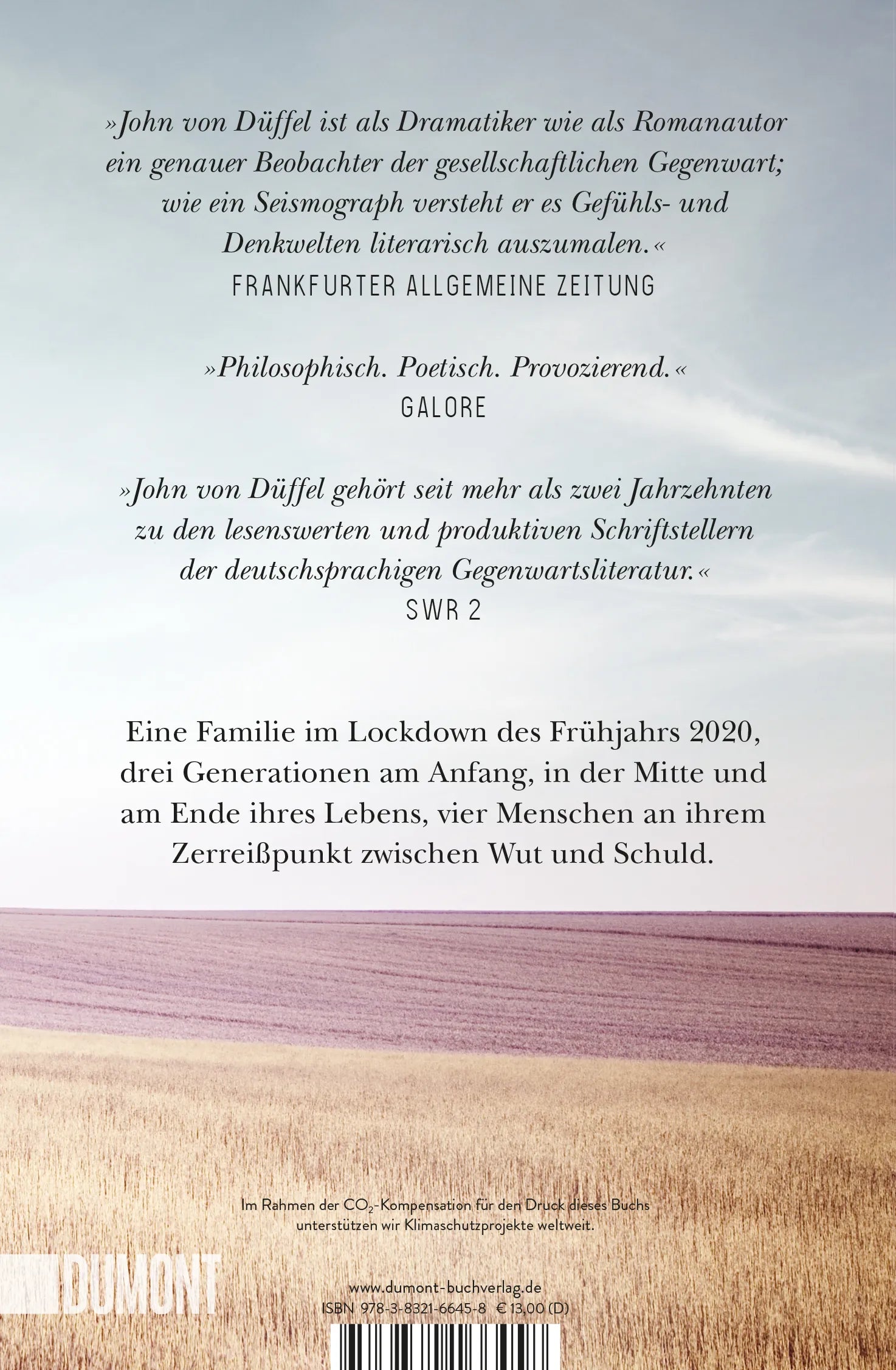 Buchrückseite von 'Die Wütenden und die Schuldigen' mit Klappentext - Taschenbuch
