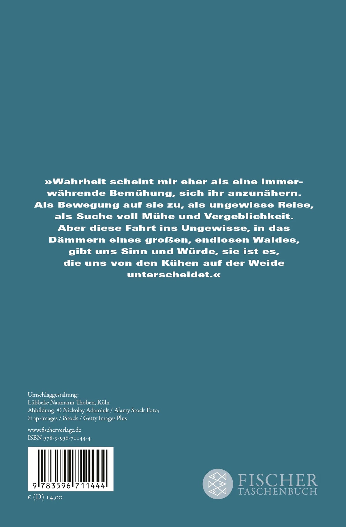 Rückseite: Die Zukunft der Wahrheit (Taschenbuch)