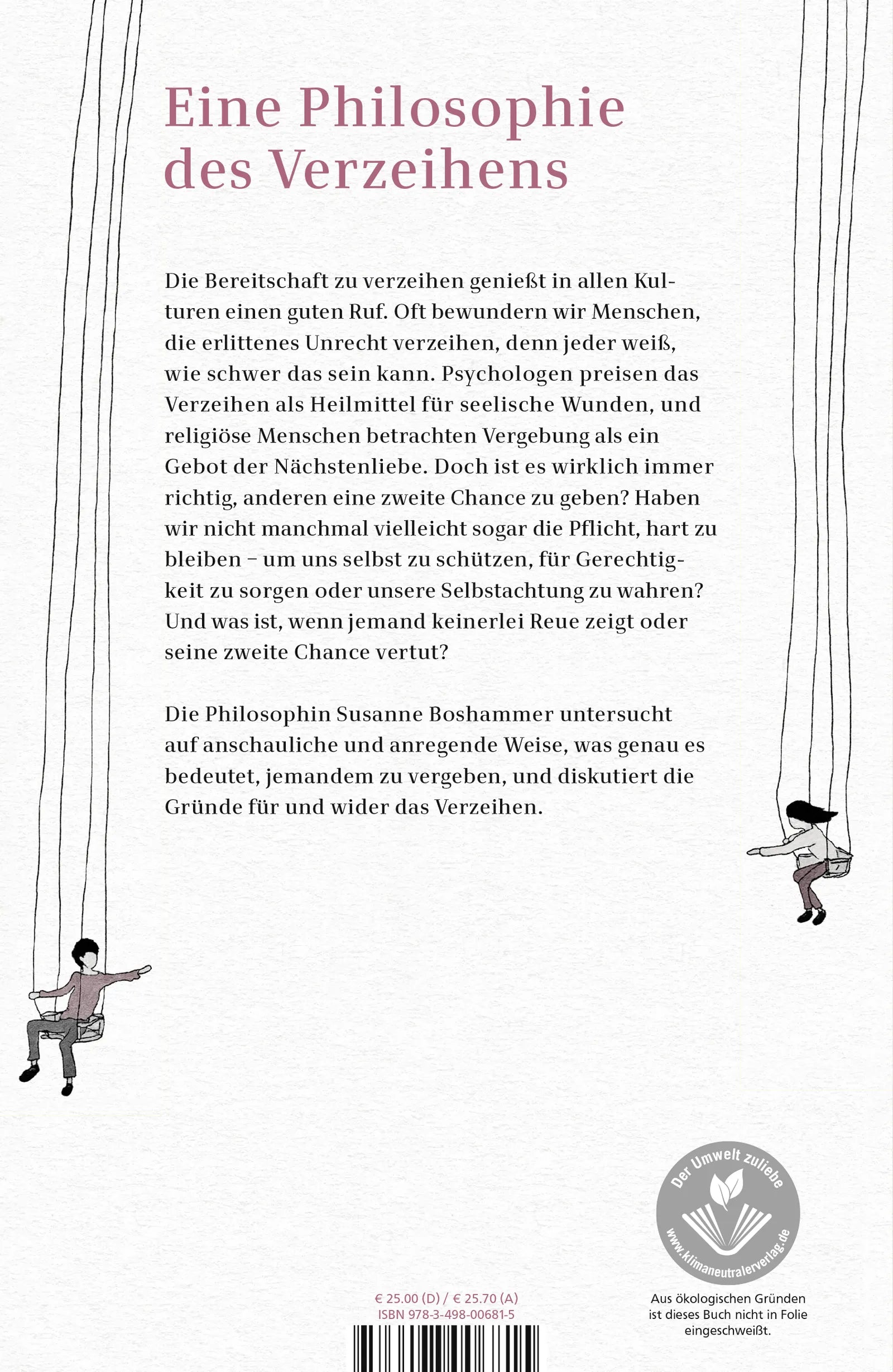 Buchrückseite von 'Die zweite Chance' mit Klappentext - Gebundene Ausgabe