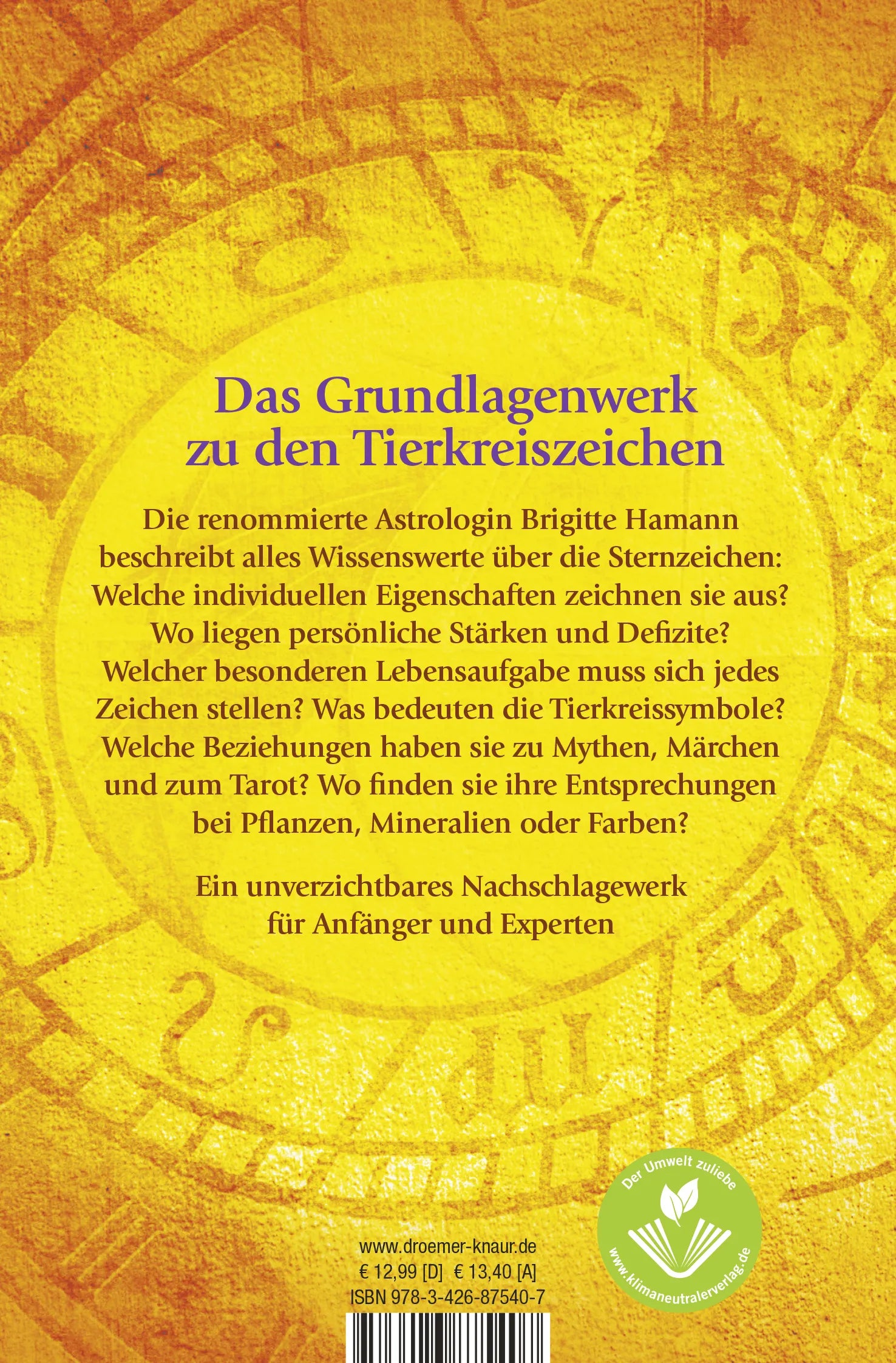 Buchrückseite von 'Die zwölf Archetypen' mit Klappentext - Taschenbuch