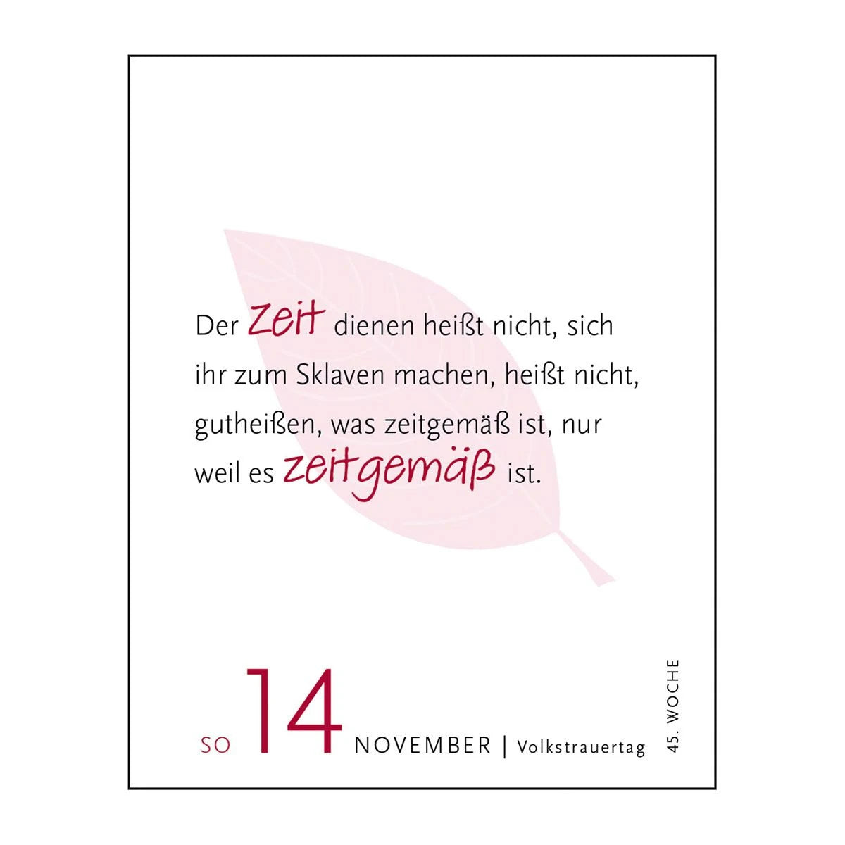 Dietrich Bonhoeffer Tageskalender 2027 – Ansicht
