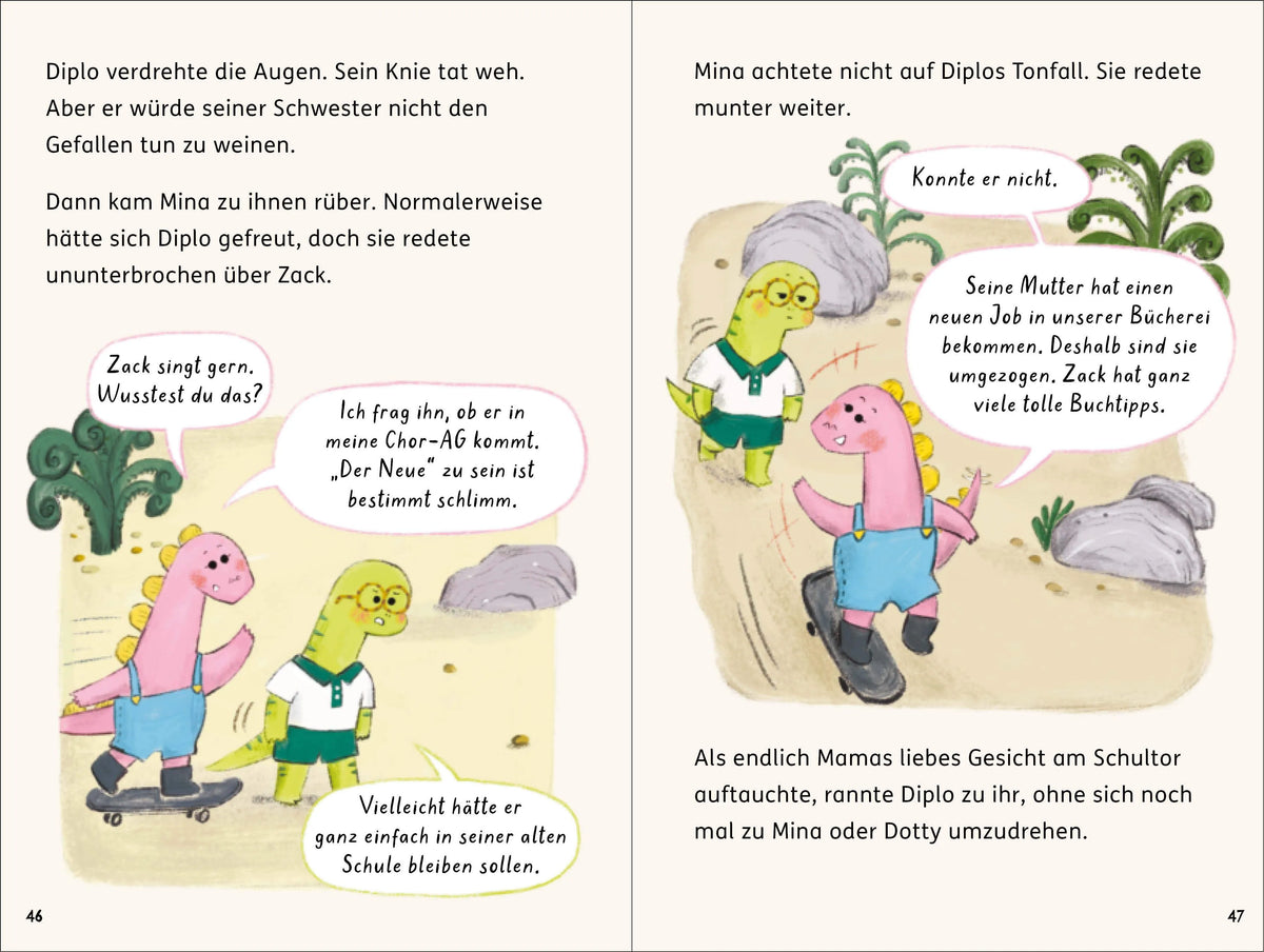 Detailansicht: Diplo, der kleine Dinosaurier, findet einen neuen Freund (Hardcover)