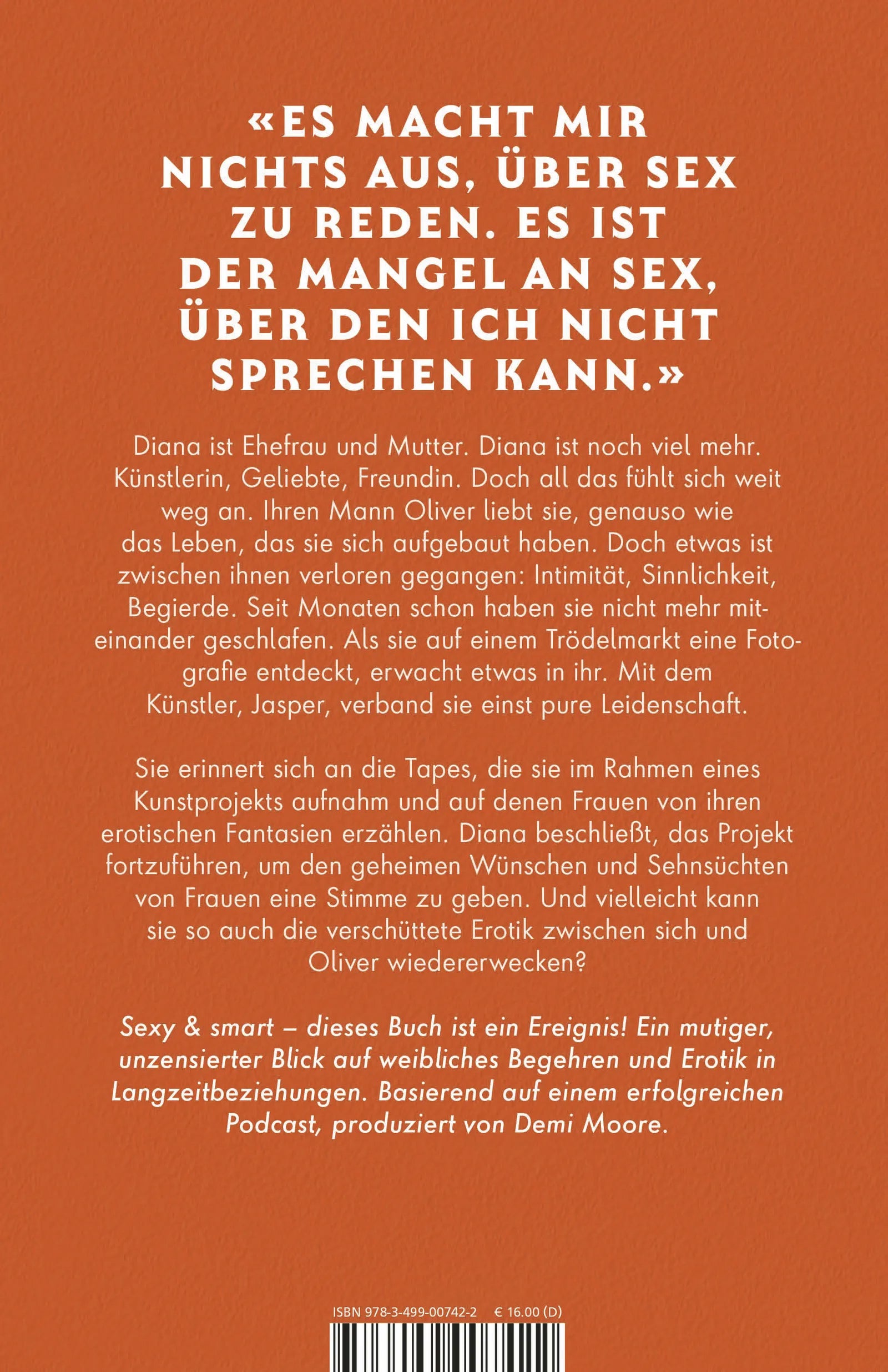 Buchrückseite von 'Dirty Diana: Das Erwachen' mit Klappentext - Paperback