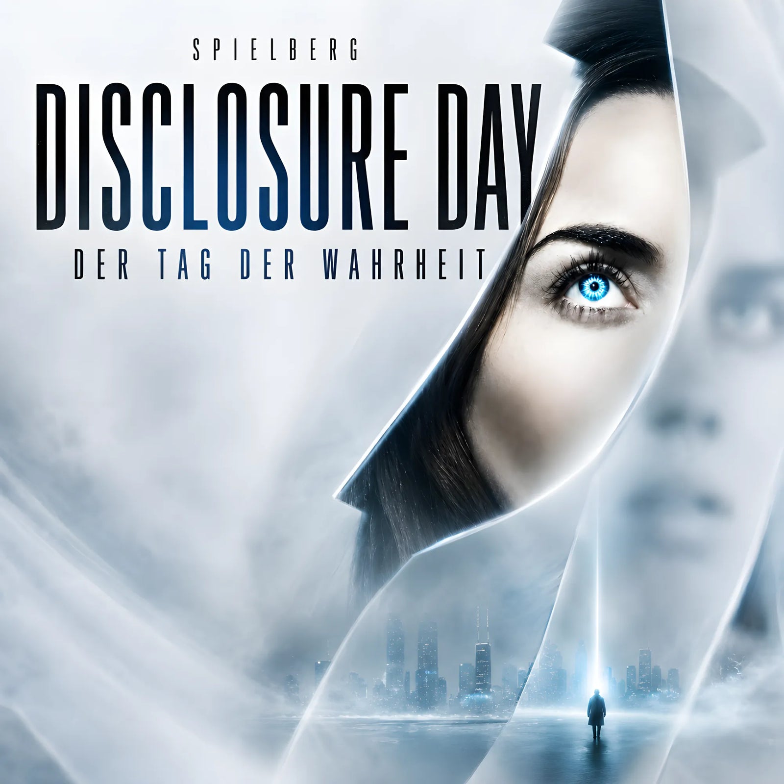 Disclosure Day: Der Tag der Wahrheit Filmplakat mit leuchtendem blauem Auge