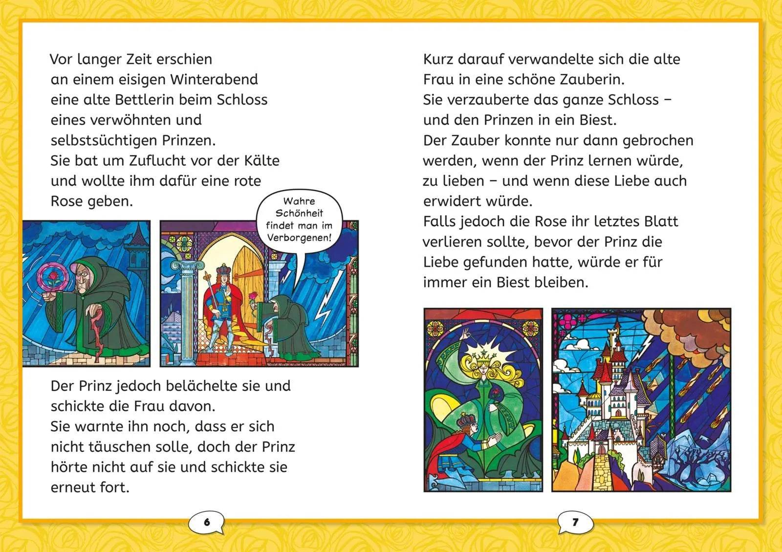 Detailansicht: Disney: Die Schöne und das Biest - Die Filmgeschichte mit Comics (Hardcover)