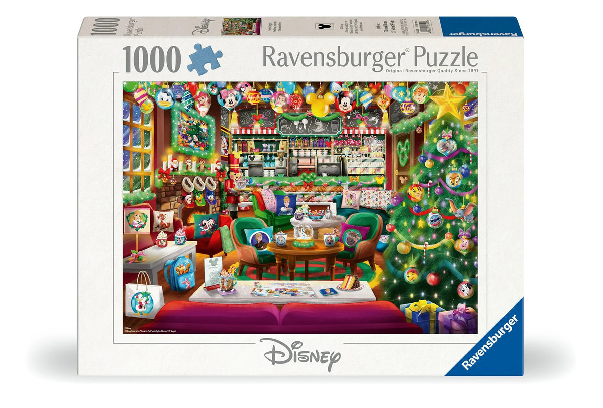 Puzzle: Erwachsenenpuzzle 1000 Teile - Disney - Disney Christmas Cafe