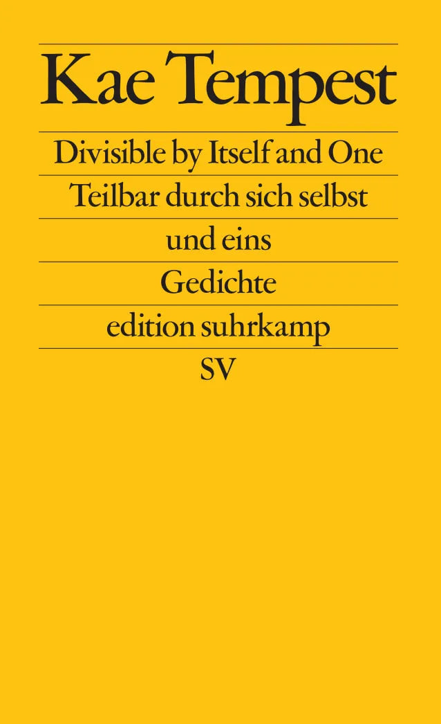 Buchcover von 'Divisible by Itself and One / Teilbar durch sich selbst und eins' - Taschenbuch von Kae Tempest