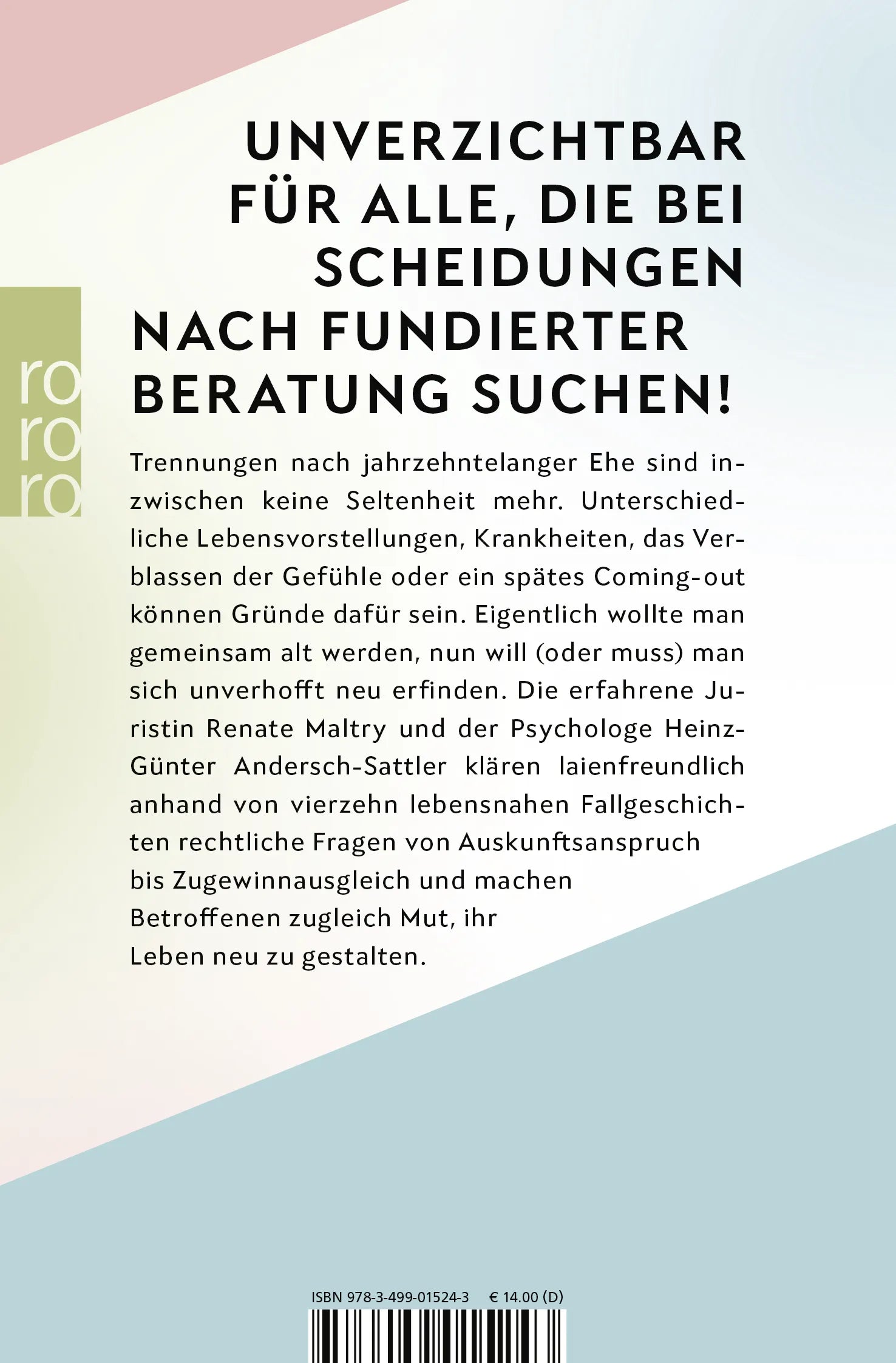 Buchrückseite von 'Doch noch scheiden oder weiter leiden?' mit Klappentext - Taschenbuch