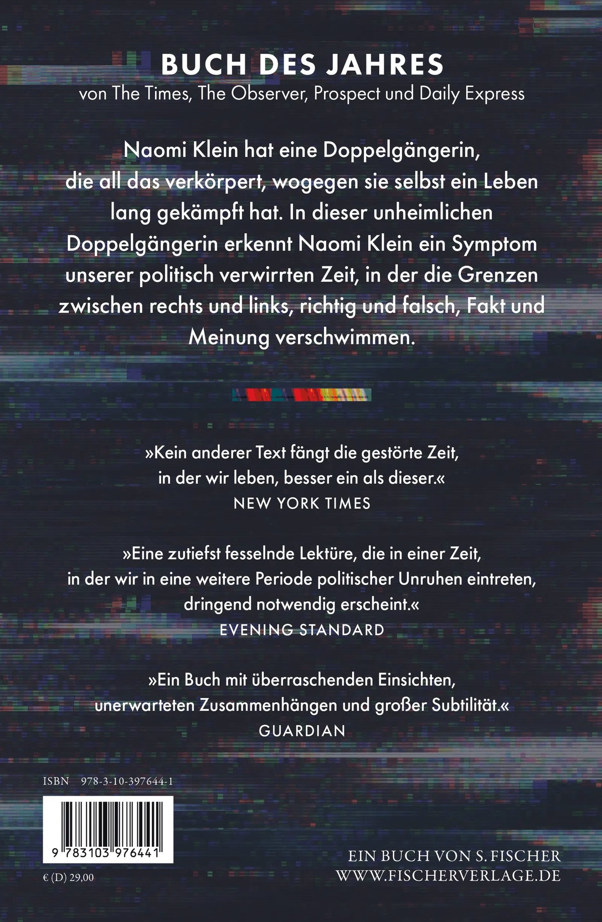 Rückseite: Doppelgänger – Eine Analyse unserer gestörten Gegenwart (Hardcover)