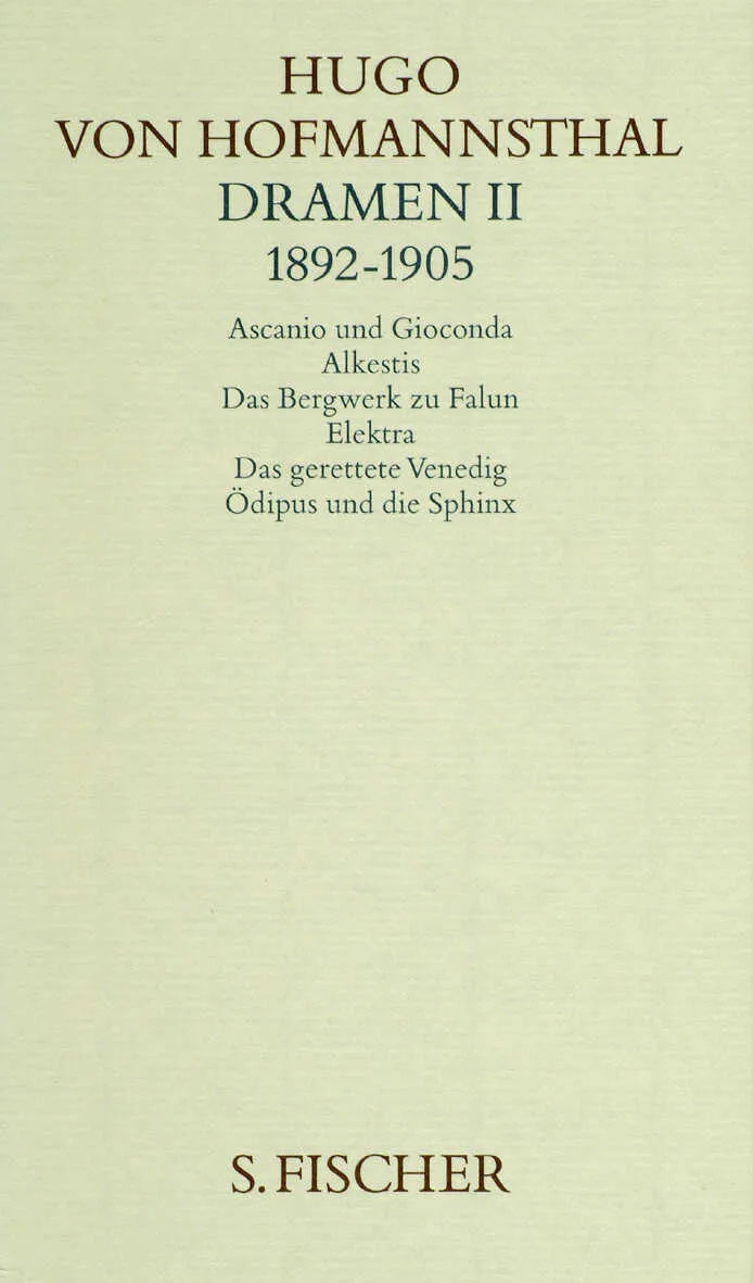 Buchcover von 'Dramen II. 1892-1905' - Gebundene Ausgabe von Hugo von Hofmannsthal