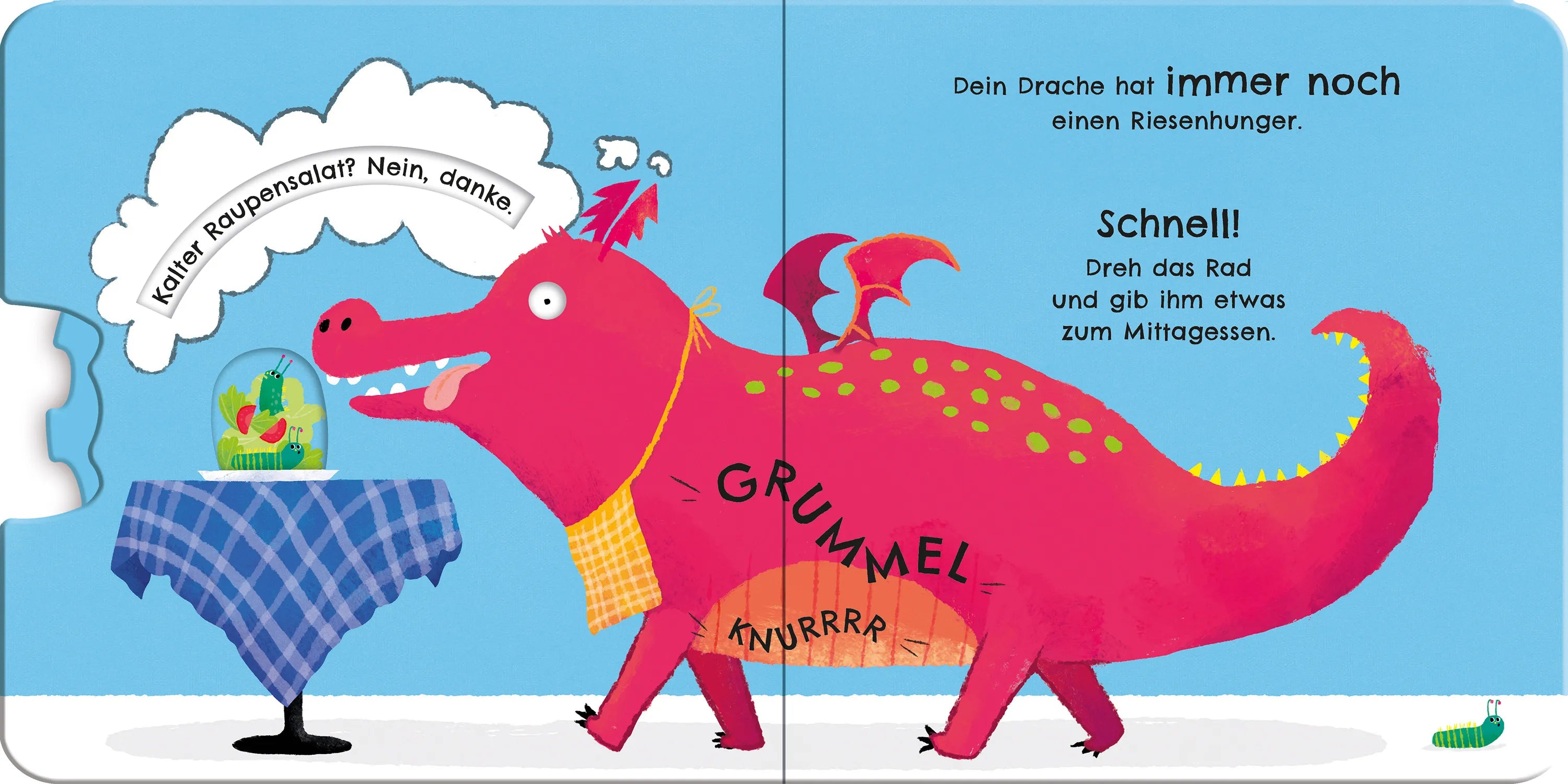 Detailansicht: Dreh-das-Rad-Buch: Füttere deinen Drachen (Hardcover)