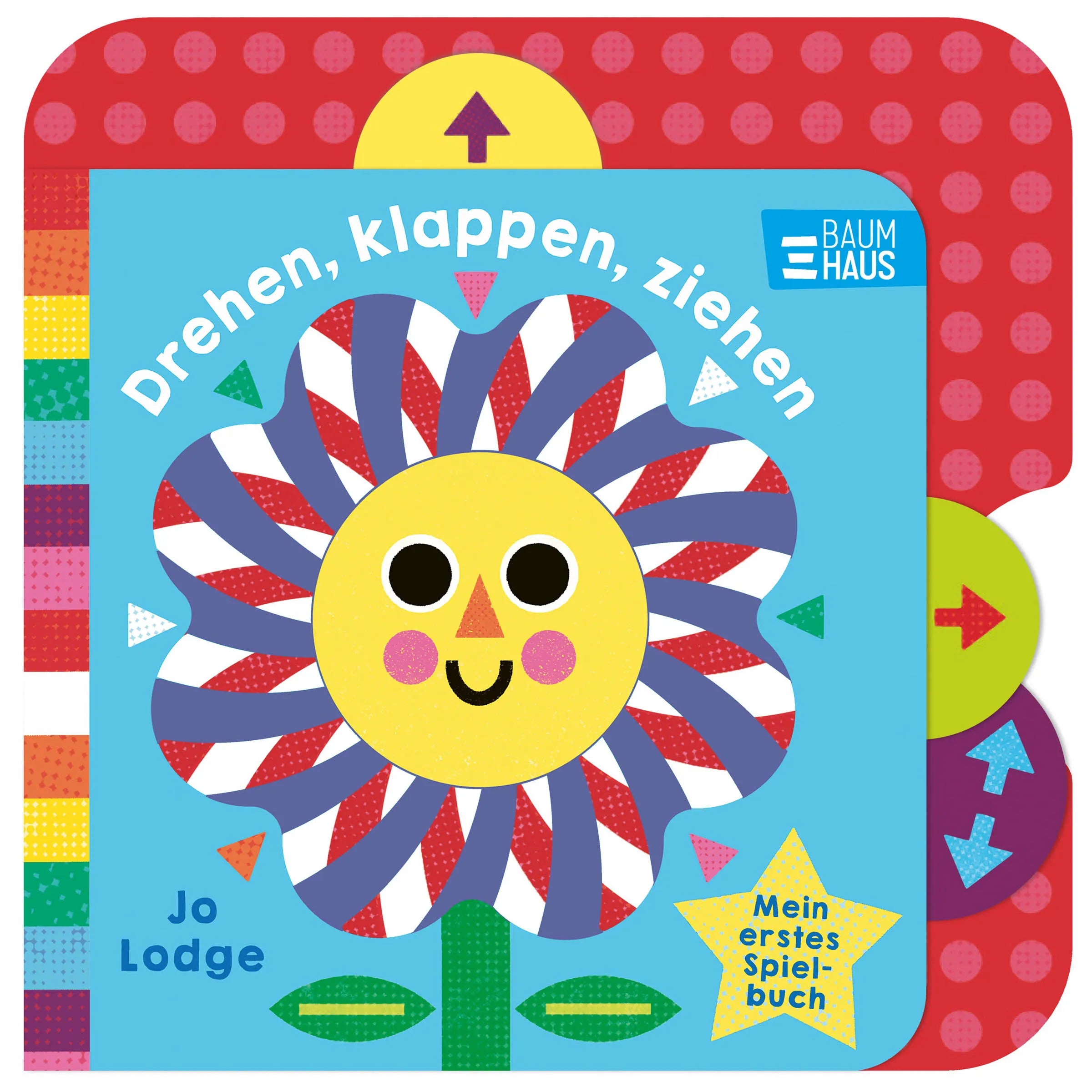 Buchcover von 'Drehen, klappen, ziehen - Mein erstes Spielbuch' - Gebundene Ausgabe von Jo Lodge