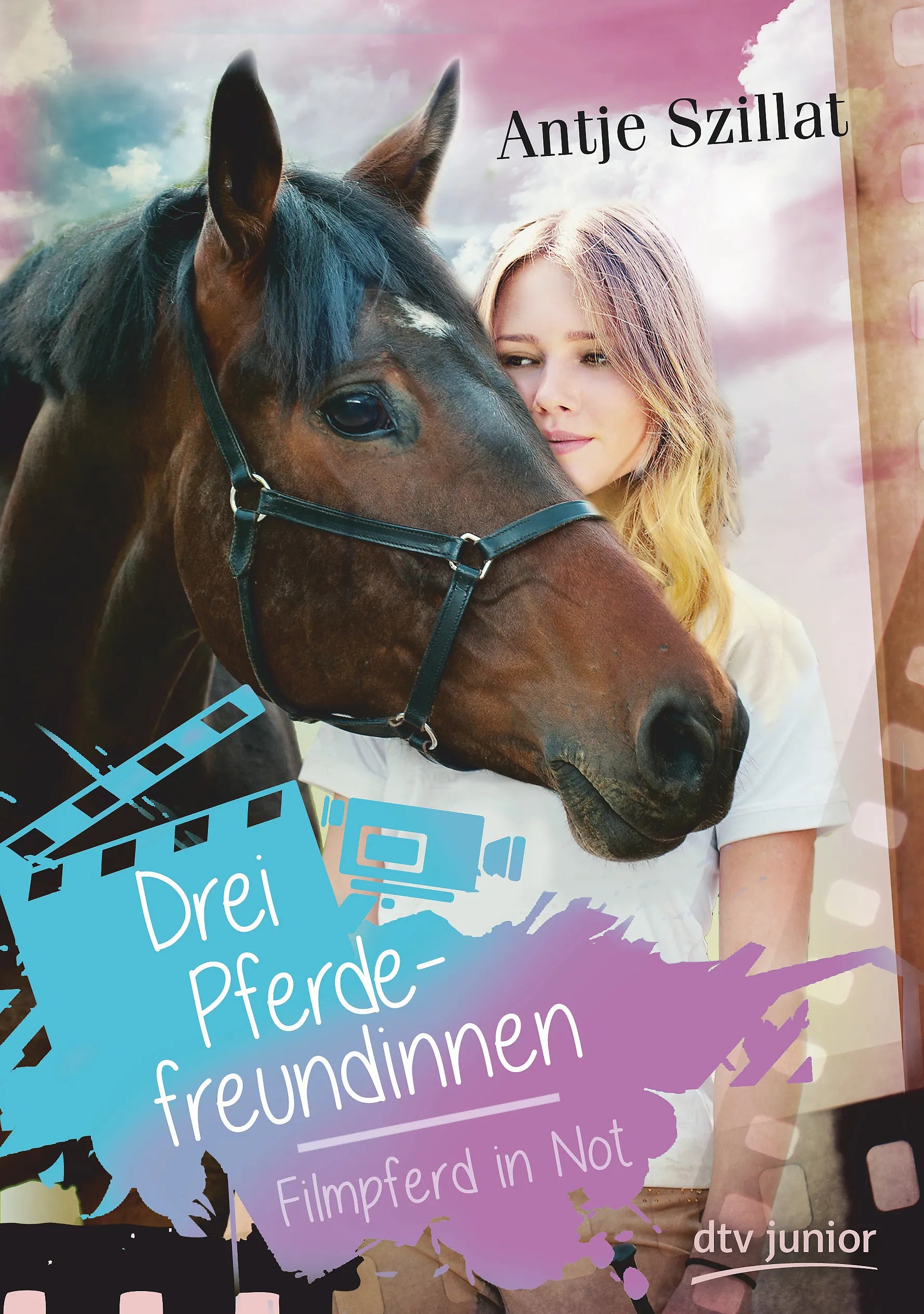 Buchcover von 'Drei Pferdefreundinnen - Filmpferd in Not' - Gebundene Ausgabe von Antje Szillat