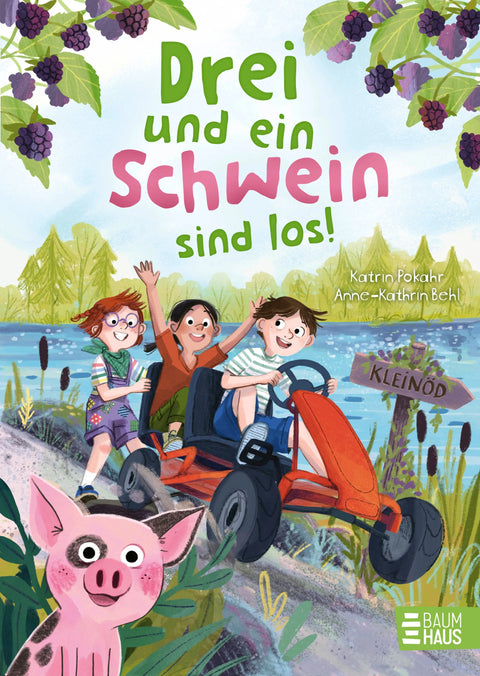 Drei und ein Schwein sind los!