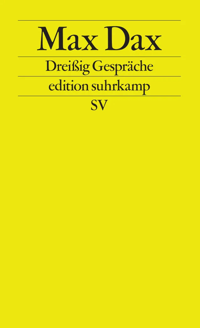 Buchcover von 'Dreißig Gespräche' - Taschenbuch von Max Dax