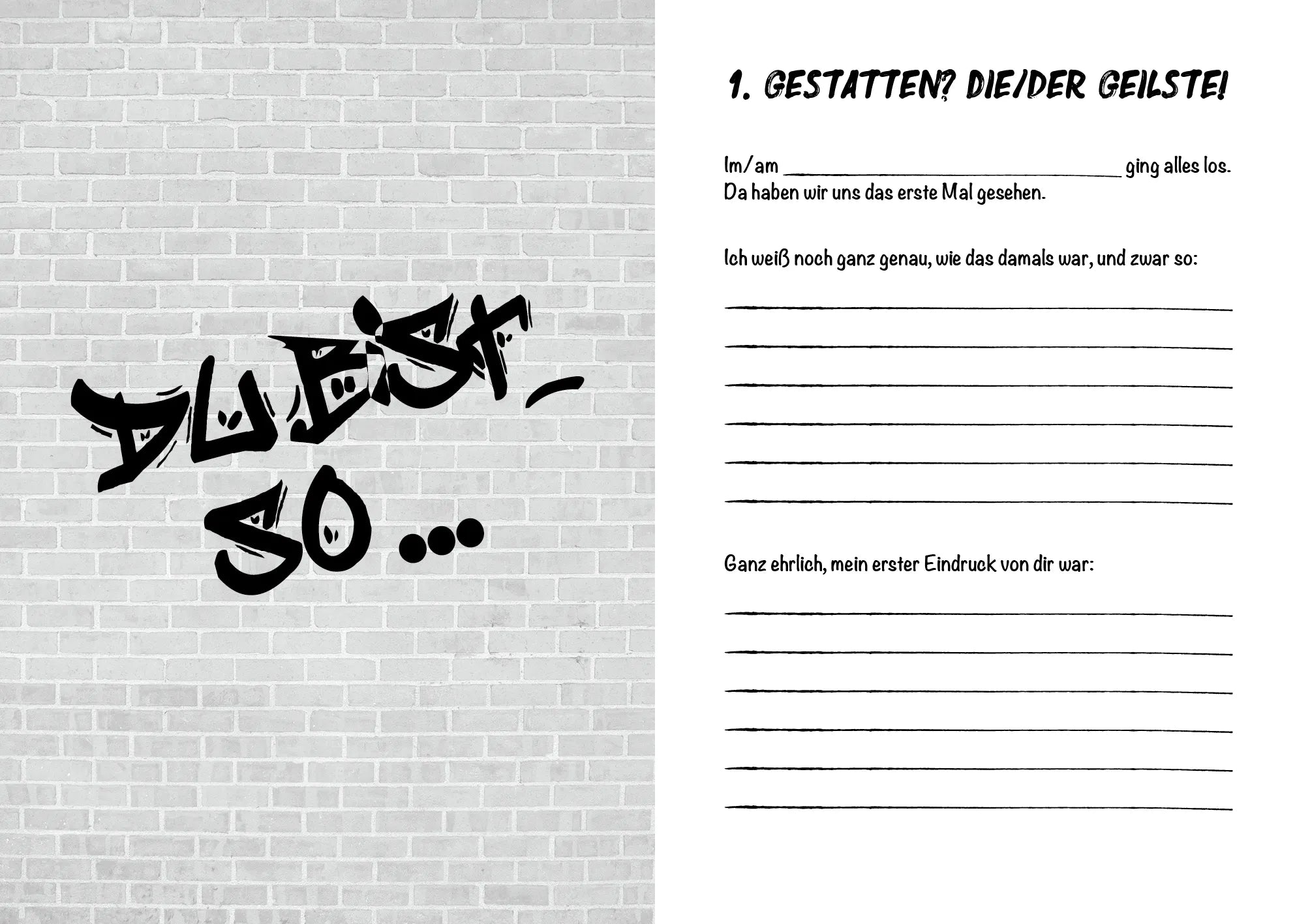 Innenansicht von 'Du bist geil, weil...' - Gebundene Ausgabe