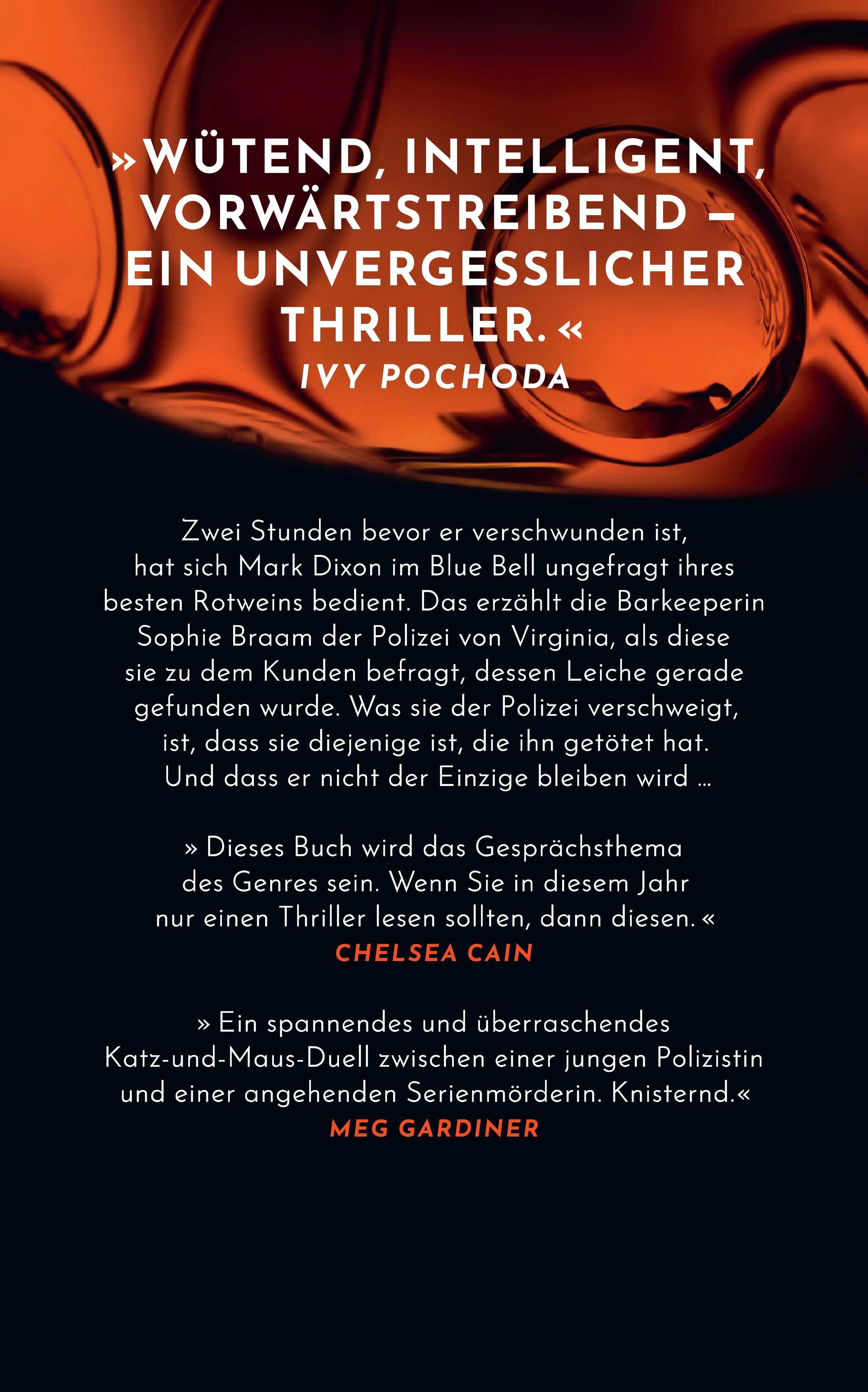 Buchrückseite von 'Du kennst sie' mit Klappentext - Paperback