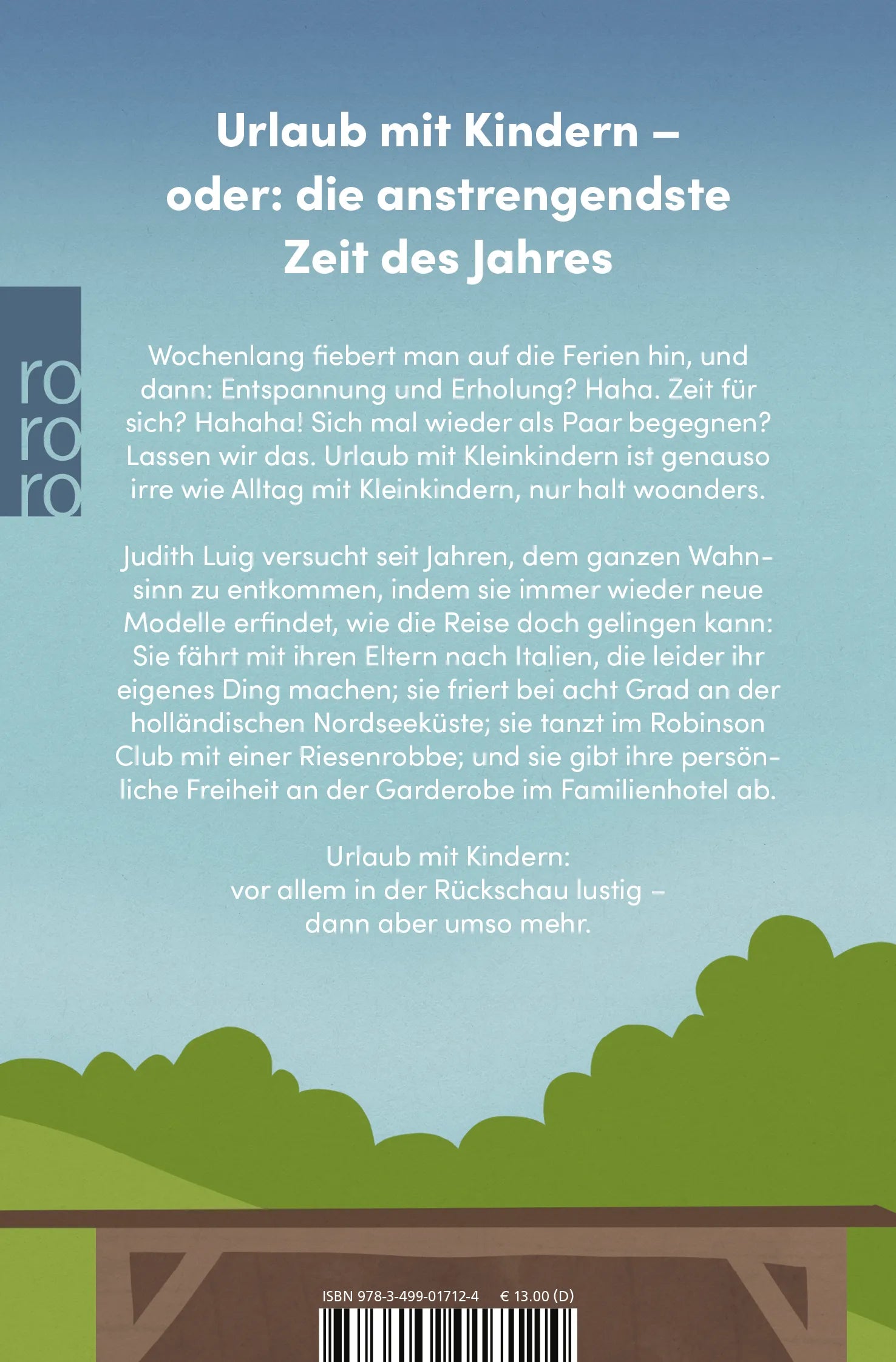 Buchrückseite von 'Du wolltest doch auf den Ponyhof!' mit Klappentext - Taschenbuch