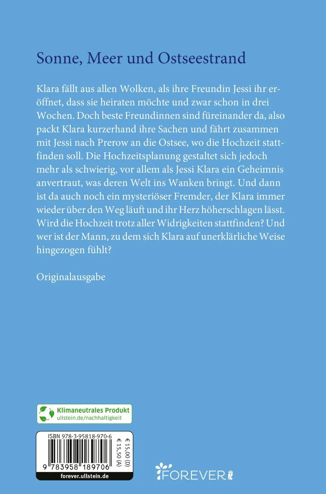 Buchrückseite von 'Dünenzauber' mit Klappentext - Taschenbuch