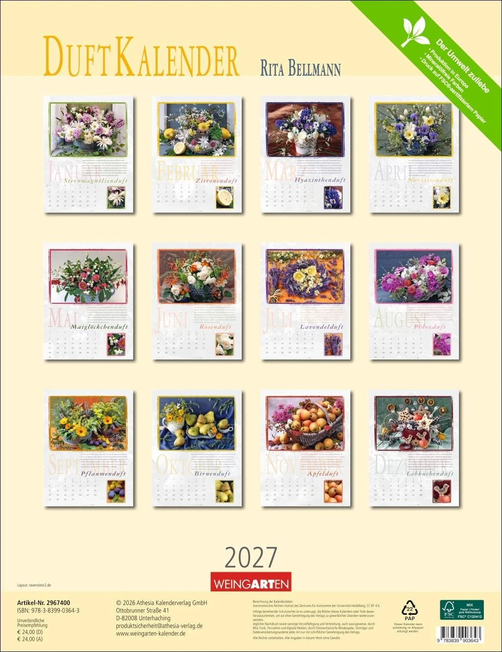 Duftkalender 2027 – Ansicht