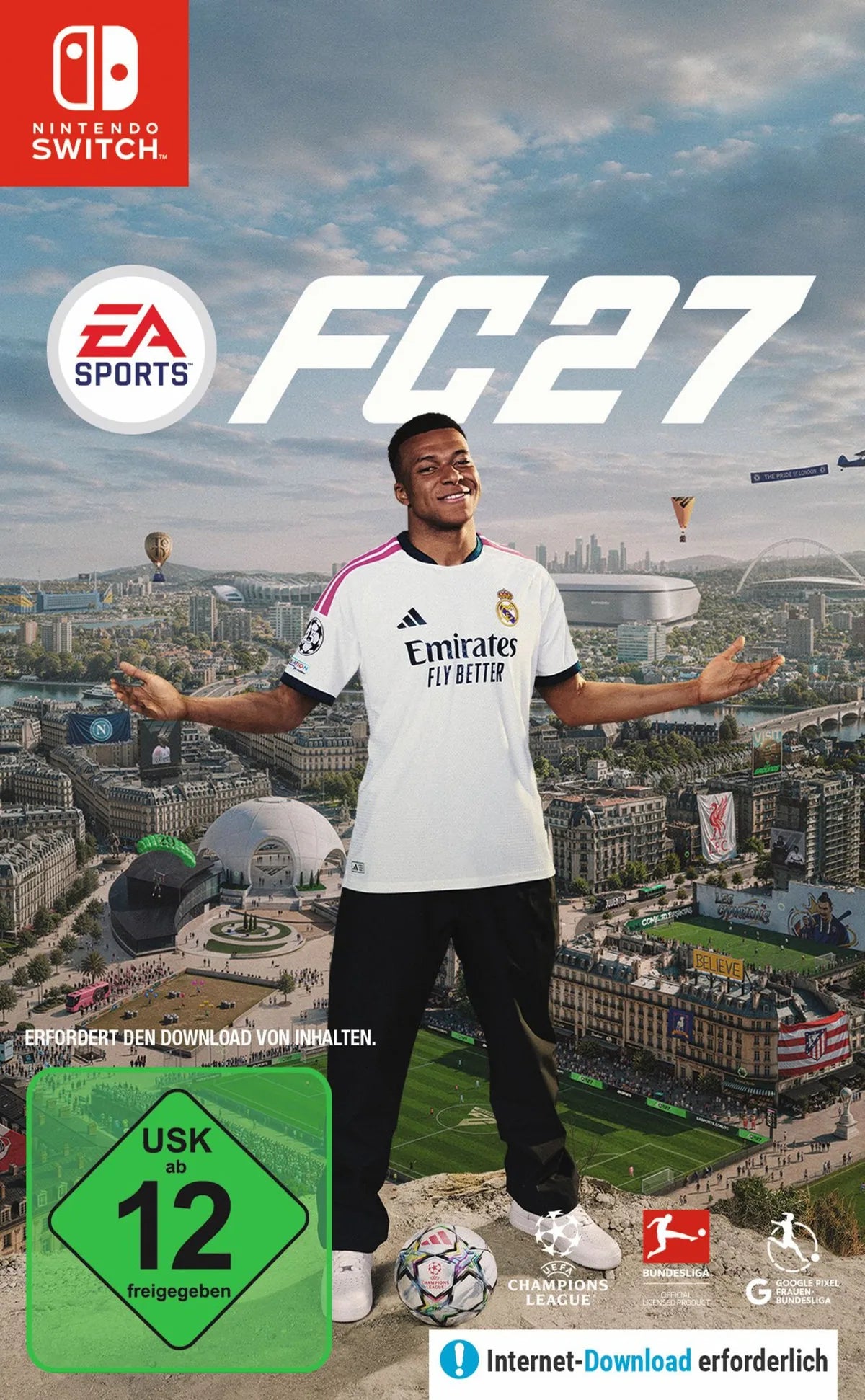 Cover: EA Sports FC 27 für Nintendo Switch. Publisher: Electronic Arts GmbH