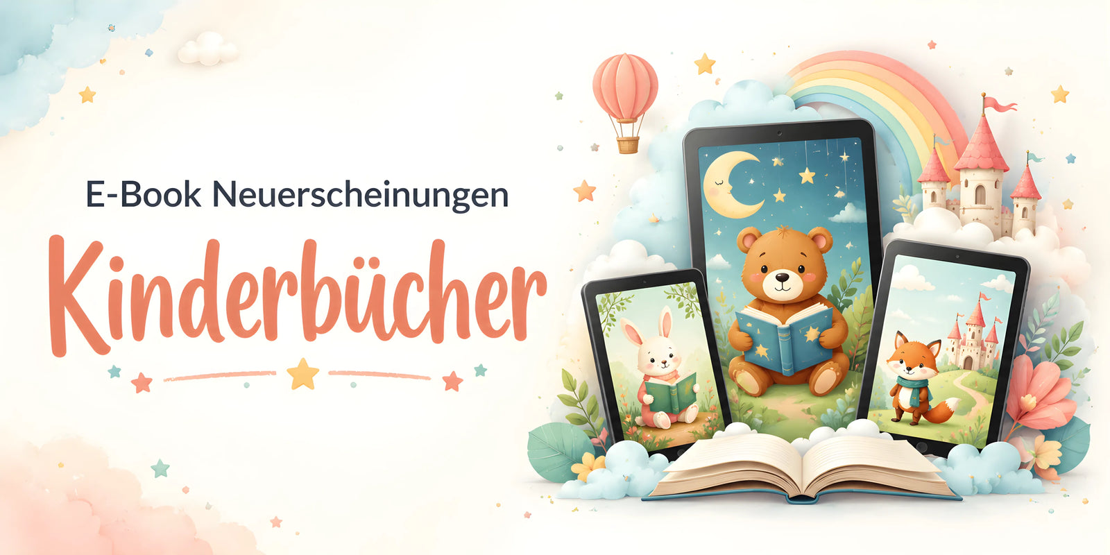 Kinderbücher E-Book Neuerscheinungen mit digitalen Lesegeräten und Märchenmotiven