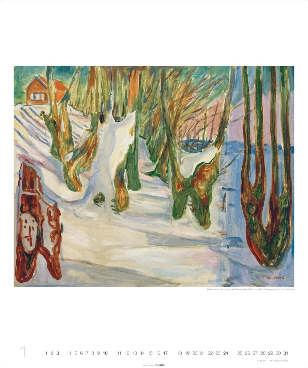 Edvard Munch Edition Kalender 2027 – Ansicht