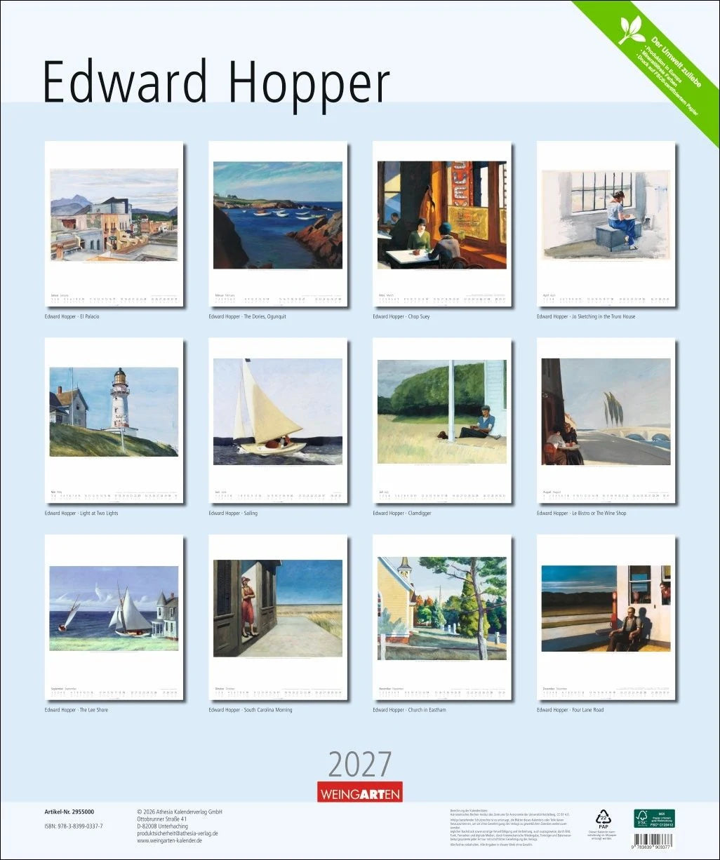 Edward Hopper Kalender 2027 – Ansicht