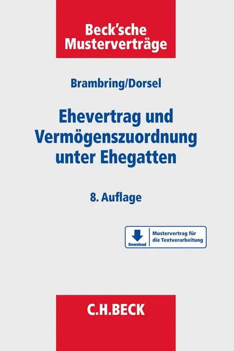Buchcover von 'Ehevertrag und Vermögenszuordnung unter Ehegatten' - Taschenbuch von Christoph Dorsel