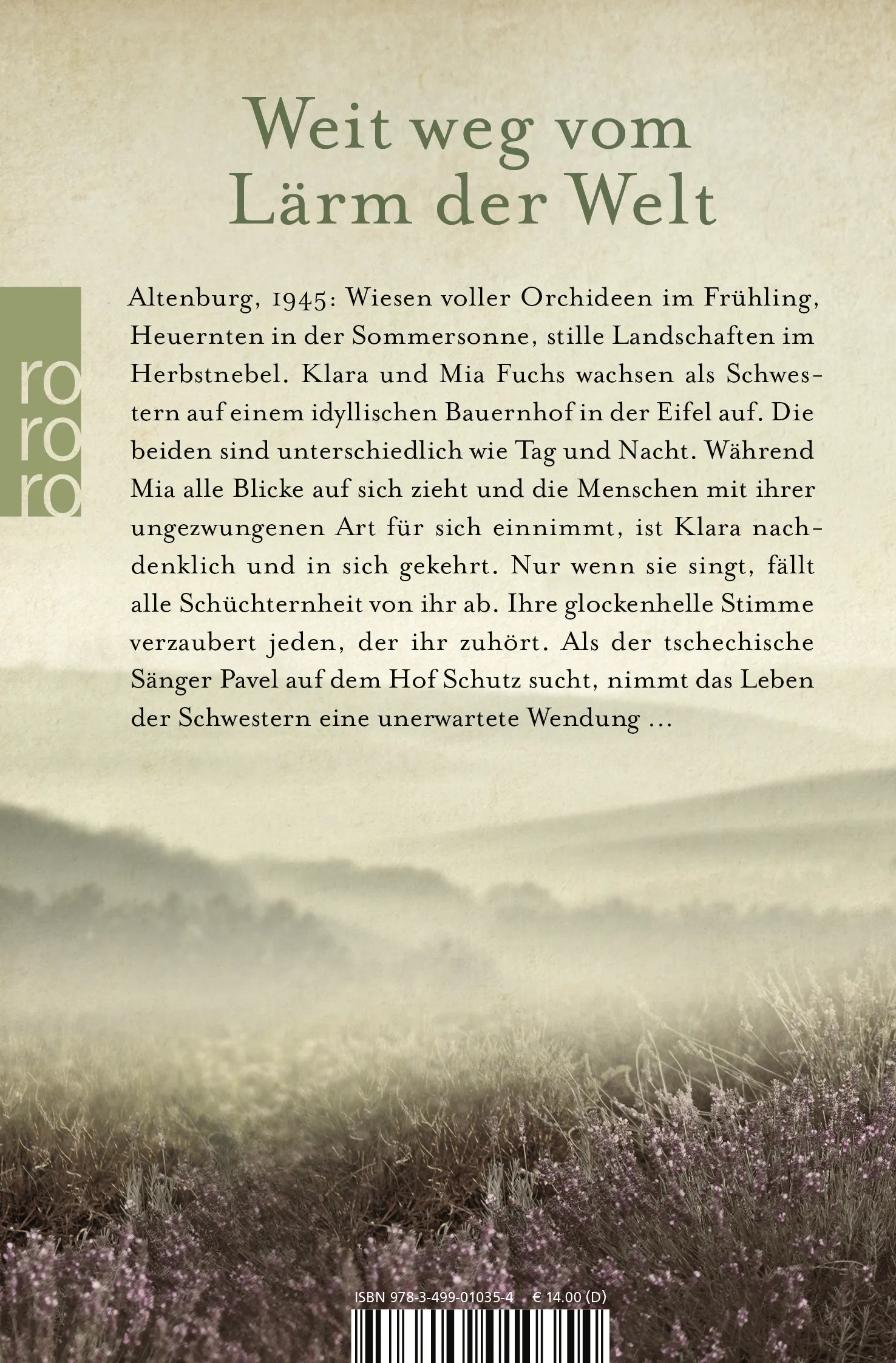 Buchrückseite von 'Eifelfrauen: Der Ruf der Nachtigall' mit Klappentext - Taschenbuch